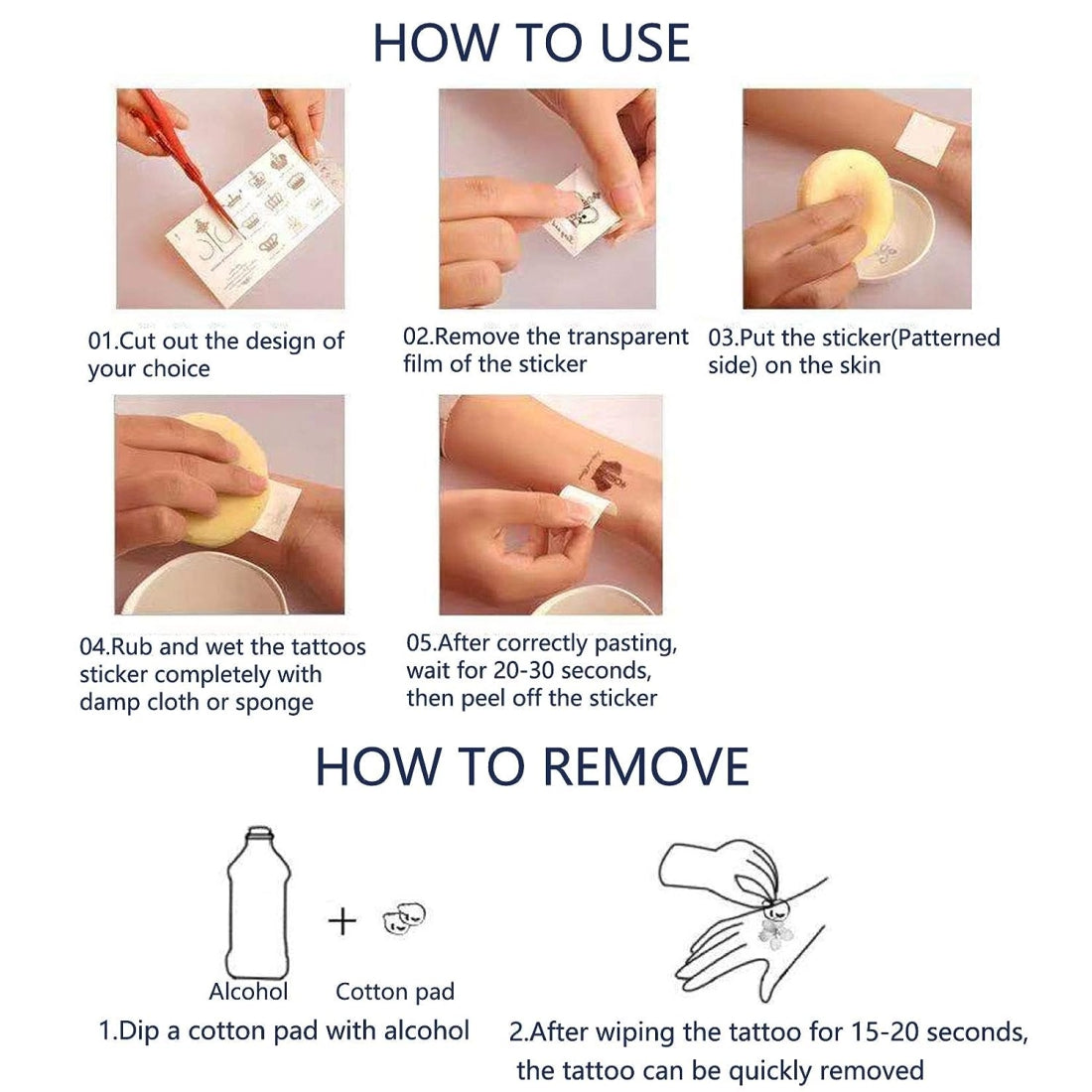 Lion Face with Mom Dad Hand Band Tattoo Stickers 12 x 2.5 inches