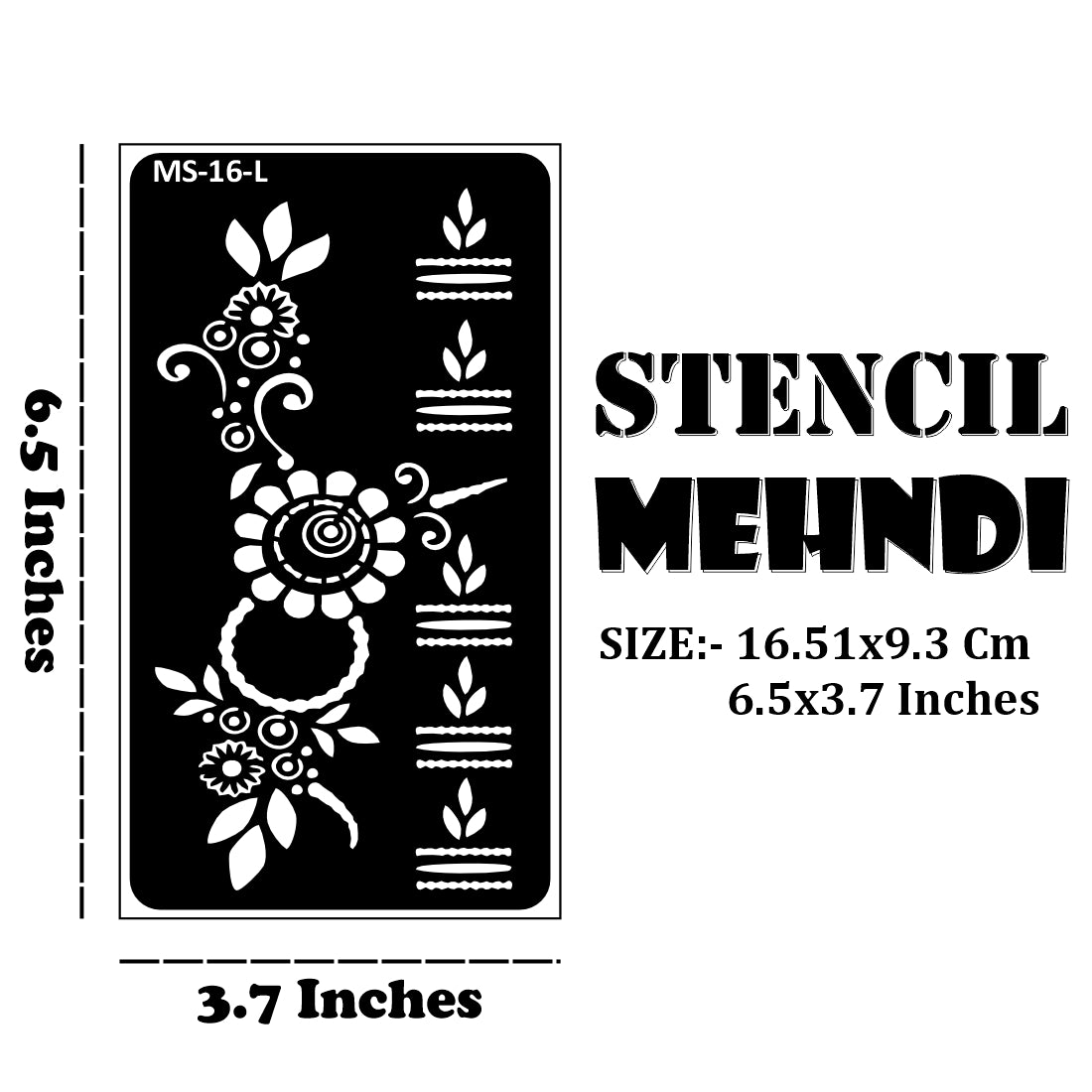 Trending Mehndi Sticker for Traditional Events Stencil Mehndi Sticker One Set For Each Hand