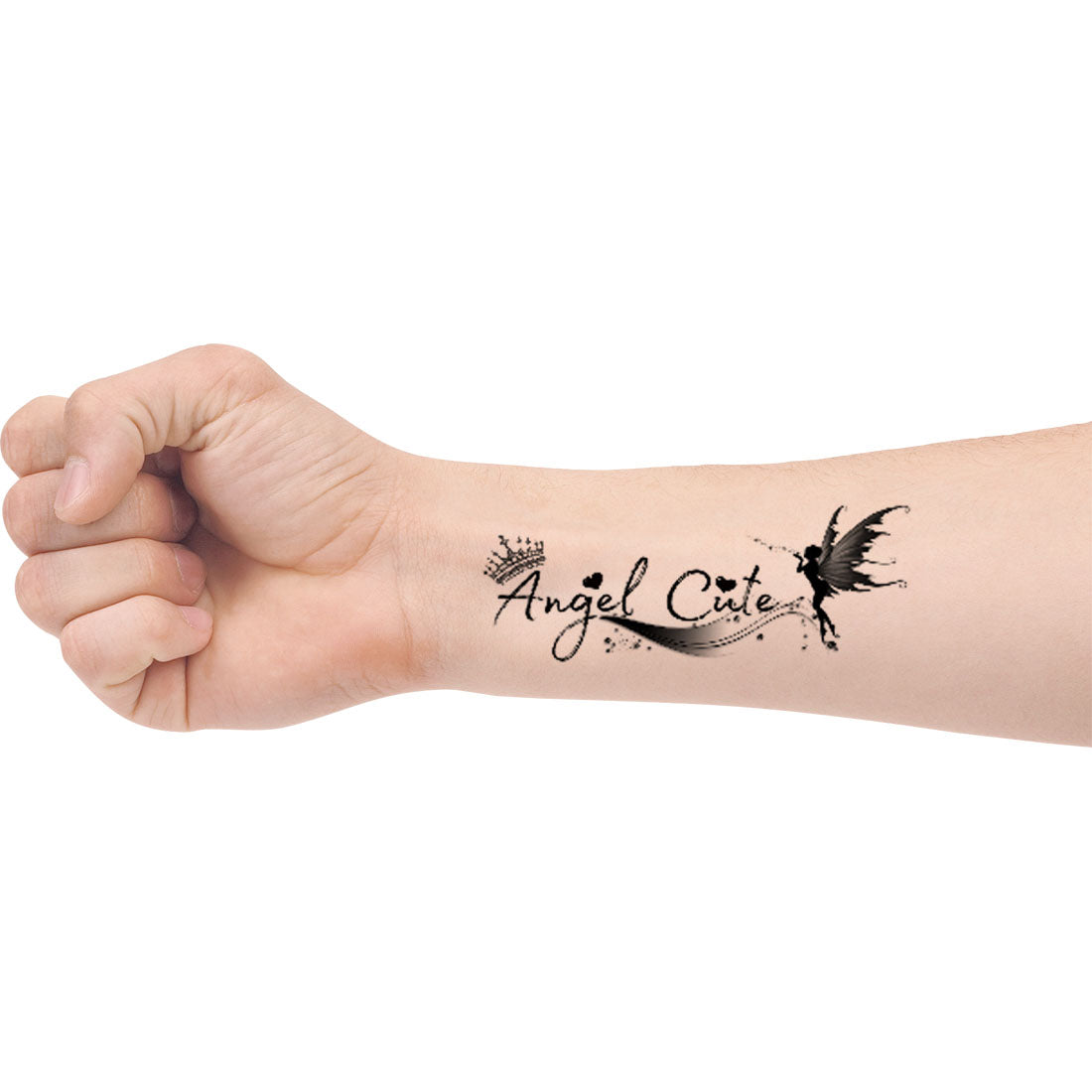 Temporary Tattoowala Angle Cute Crown Tattoo on Hand Waterproof Temporary Body Tattoo