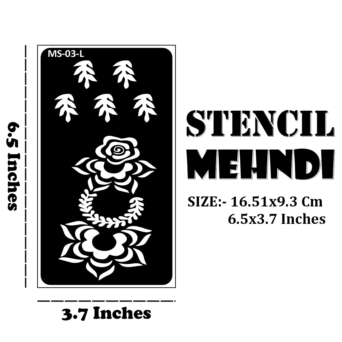 Elegant Henna Stencil Mehndi Sticker With Modern Patterns One Set For Each Hand