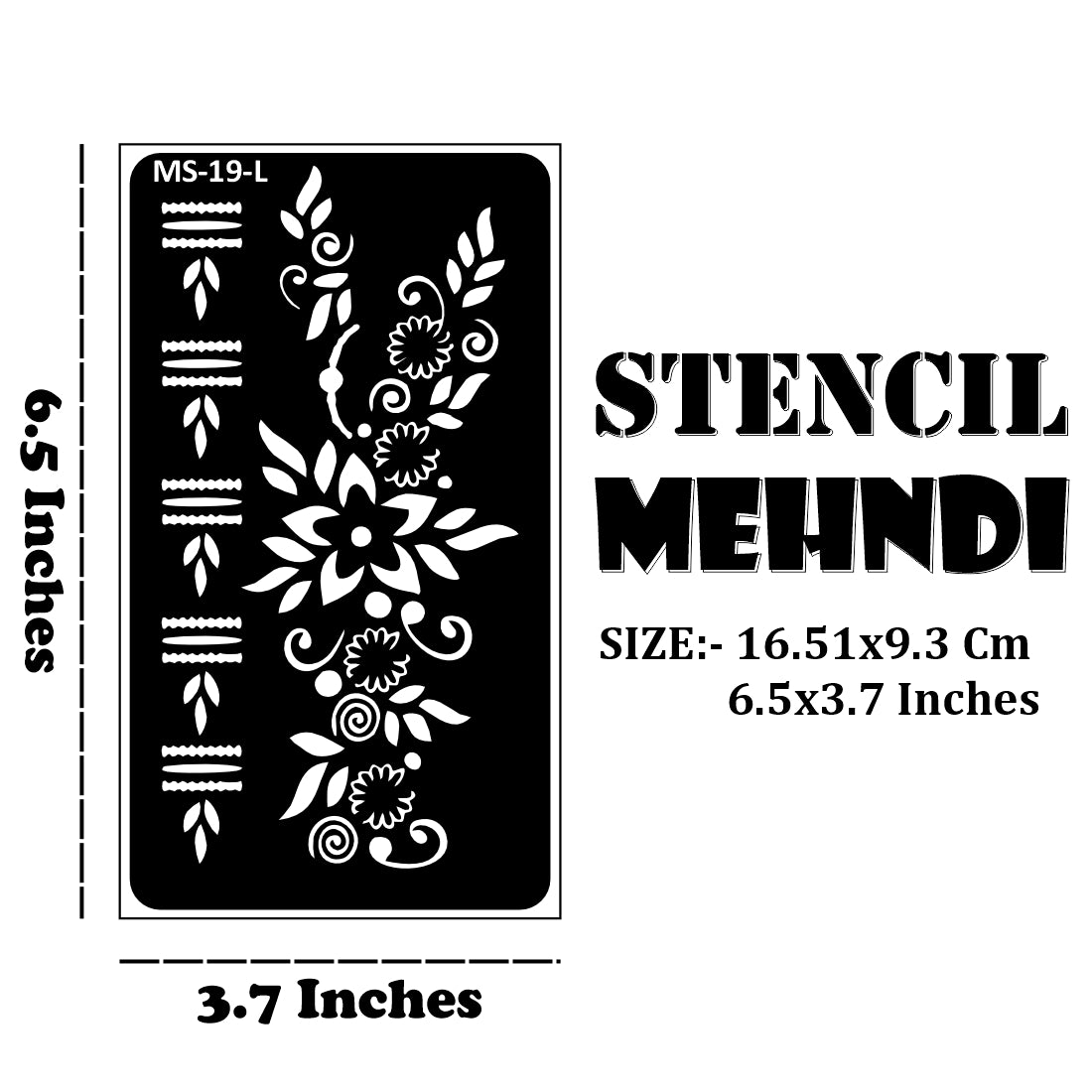 Creative Floral Henna Ideal for Fast and Beautiful Decoration Stencil Mahndi Sticker One Set For Each Hand