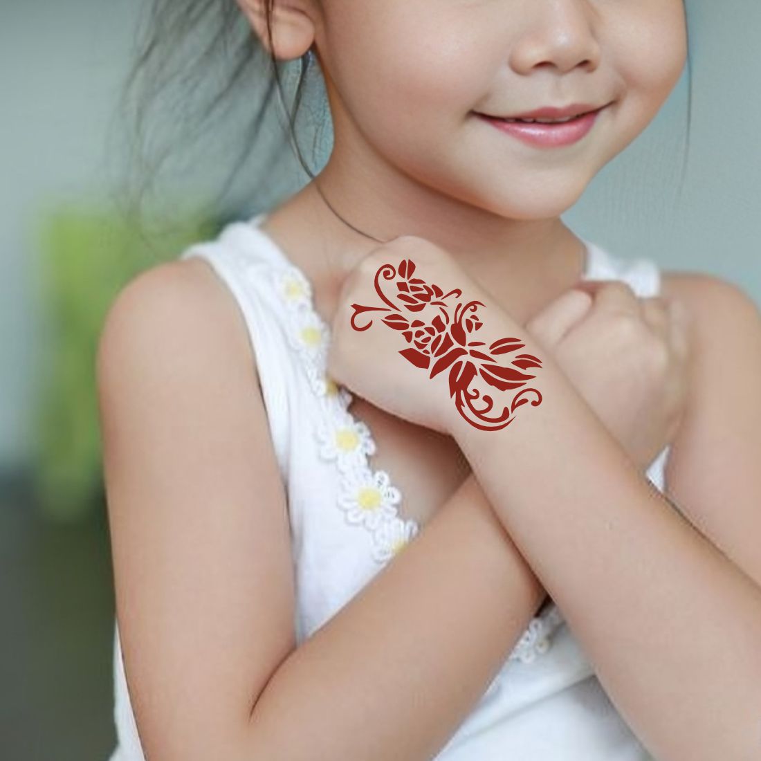 Mess-Free Mehndi Stencil Design Sheets with Smooth Finish For Kids & Adults Both Sticker