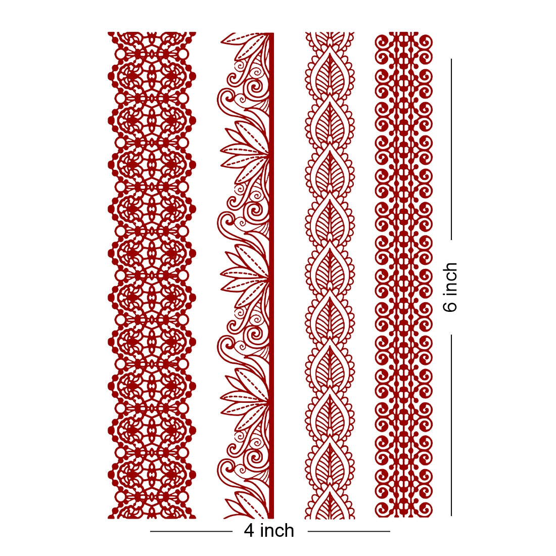 Inspired Mehndi Design Temporary Henna Tattoos Mehndi Henna For Womans and Girls