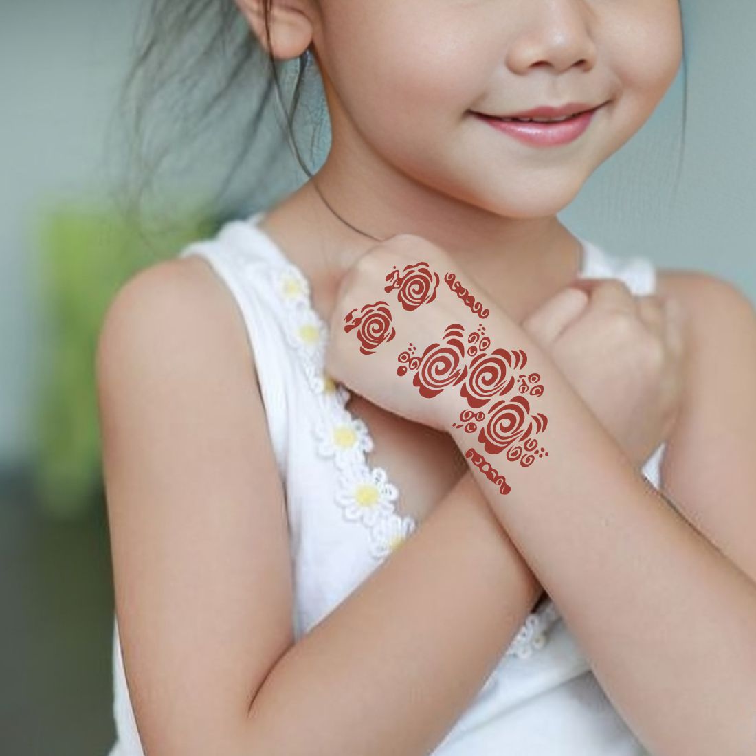 Quick Art Mehndi Stencil Designs for School, Home, and More For Kids & Adults Both Sticker