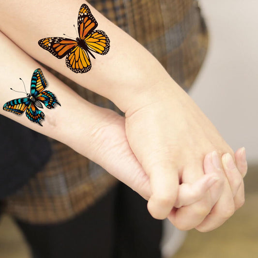 Temporary Tattoowala Colourful Butterfly 5 Design Temporary Tattoo for Men and Women Waterproof Sticker
