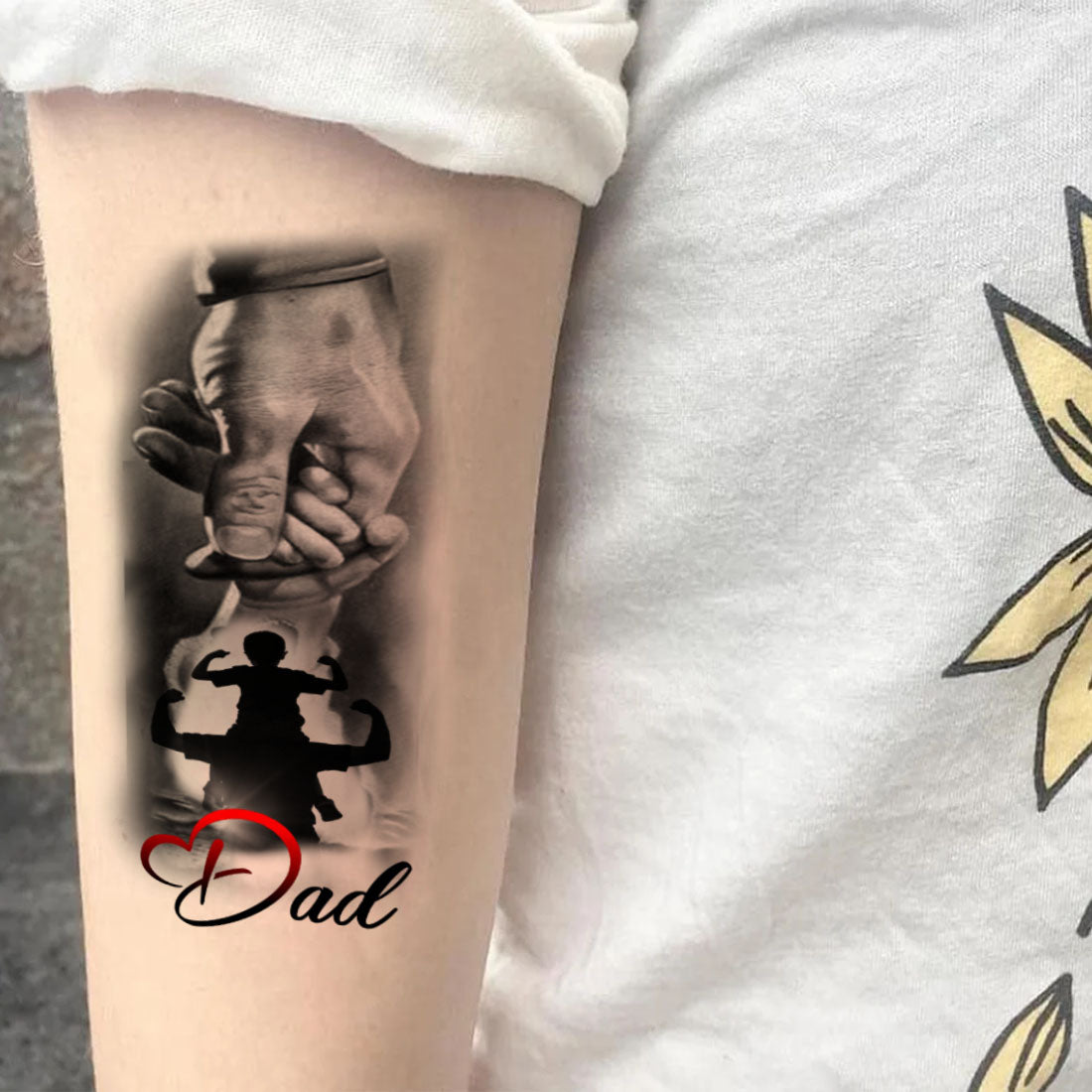 Temporary Tattoowala Dad With Son Hand Temporary Tattoo For Men and Woman Tattoo