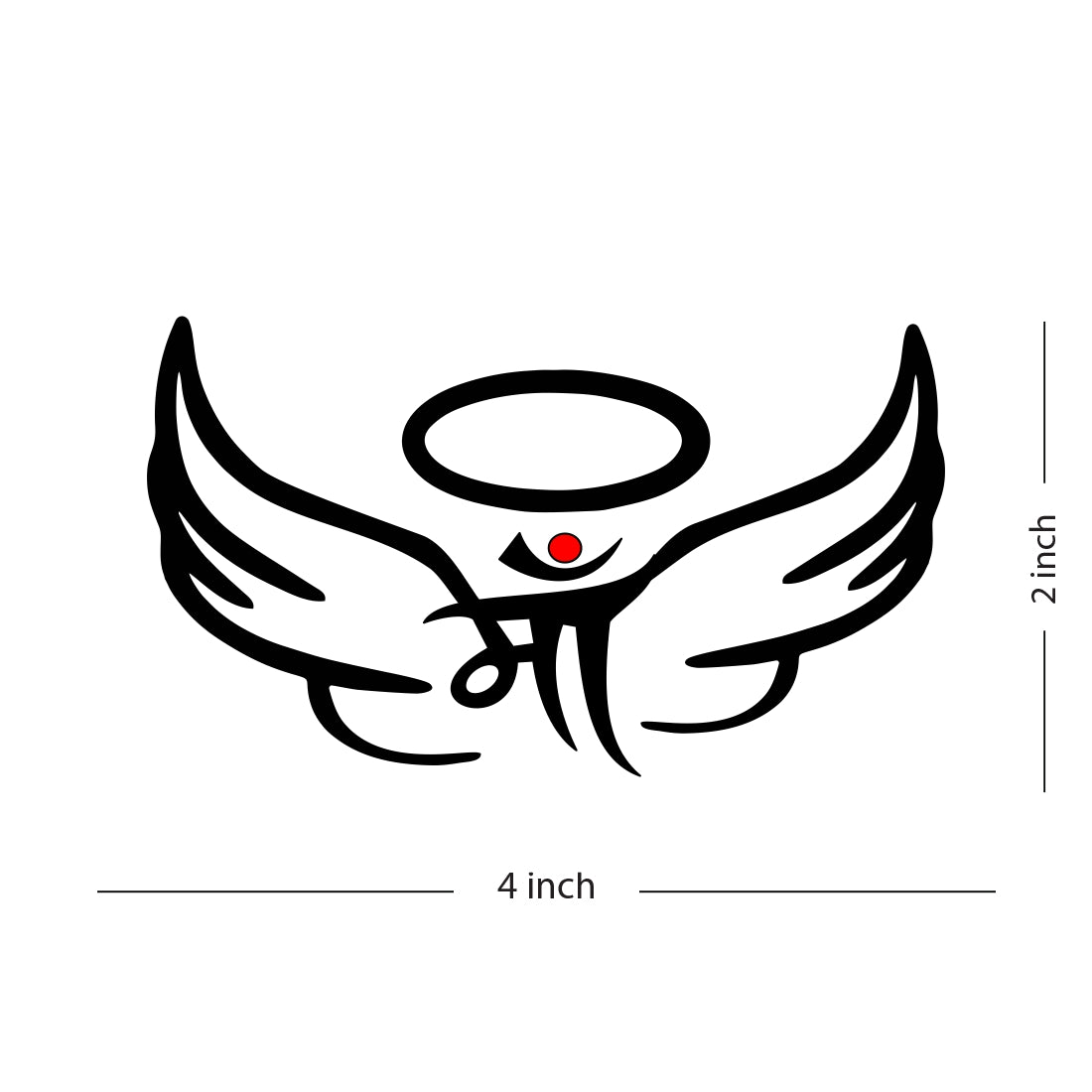New Maa Wing Black Temporary Body Tattoo For Men and Woman