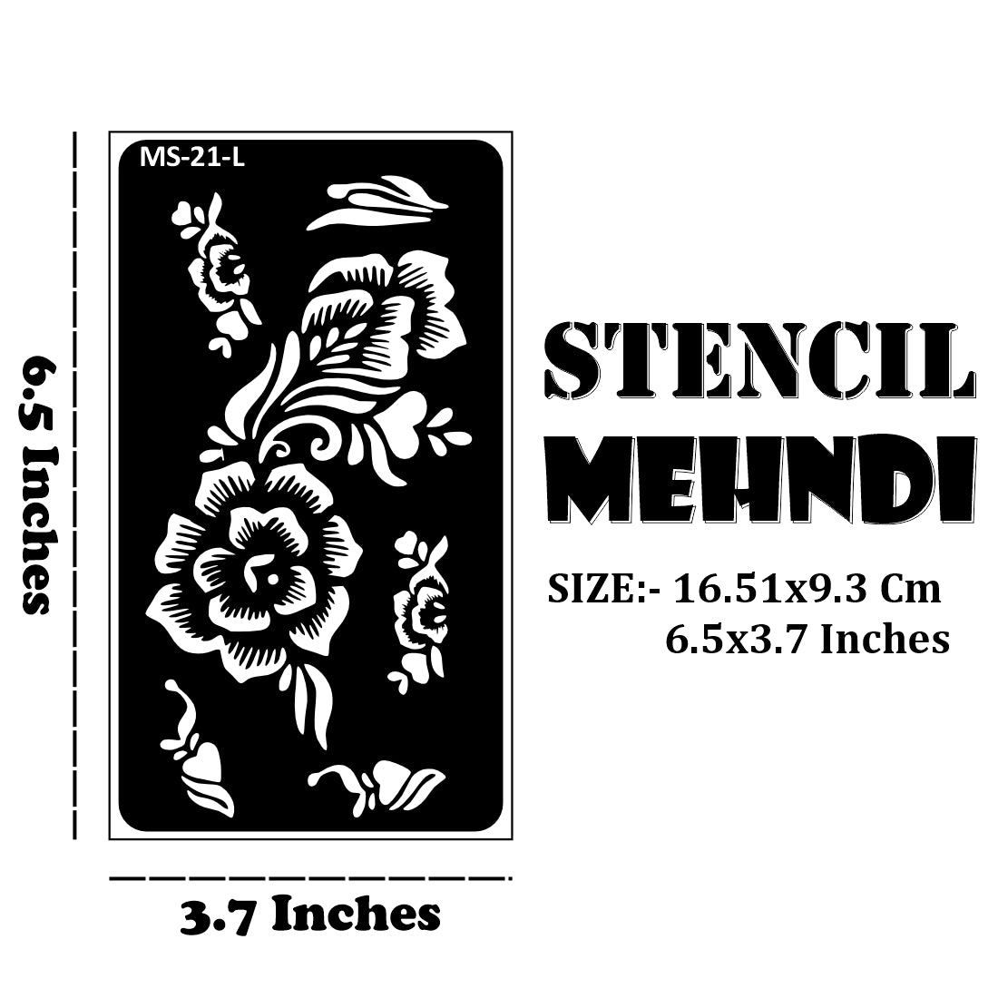 Creative Floral Henna Stencil Finger Art Set for Hands One Set For Each Hand