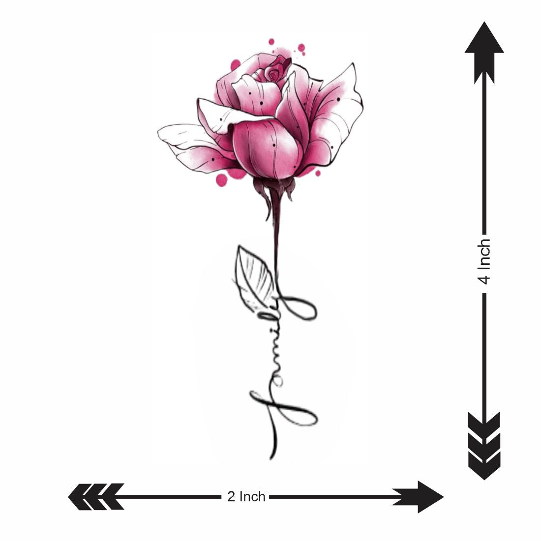 Temporary Tattoowala Flower Tattoo on Hand Waterproof Temporary Body Tattoo