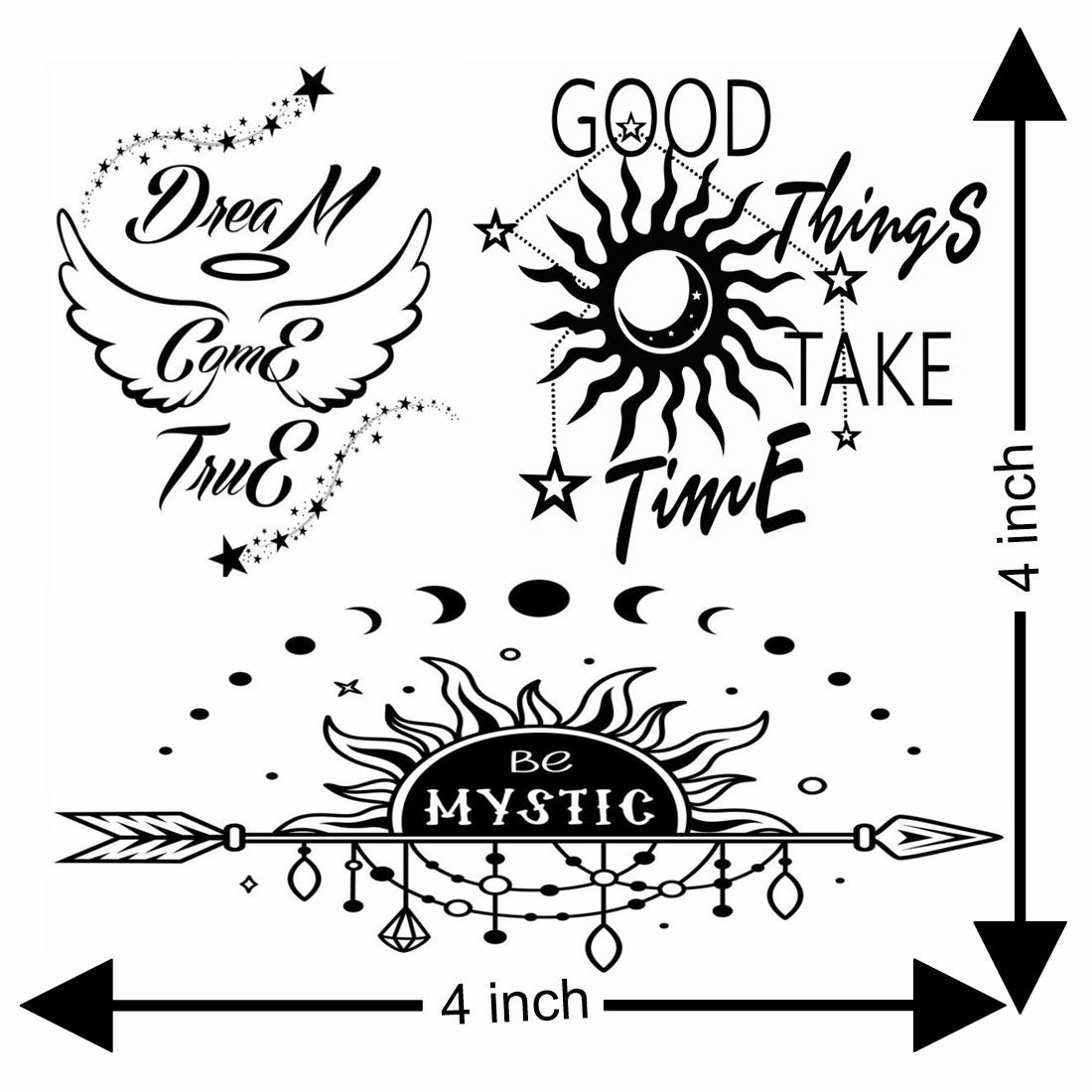 Temporary Tattoowala Good Line Temporary Tattoo on Hand for Men and Women Sticker