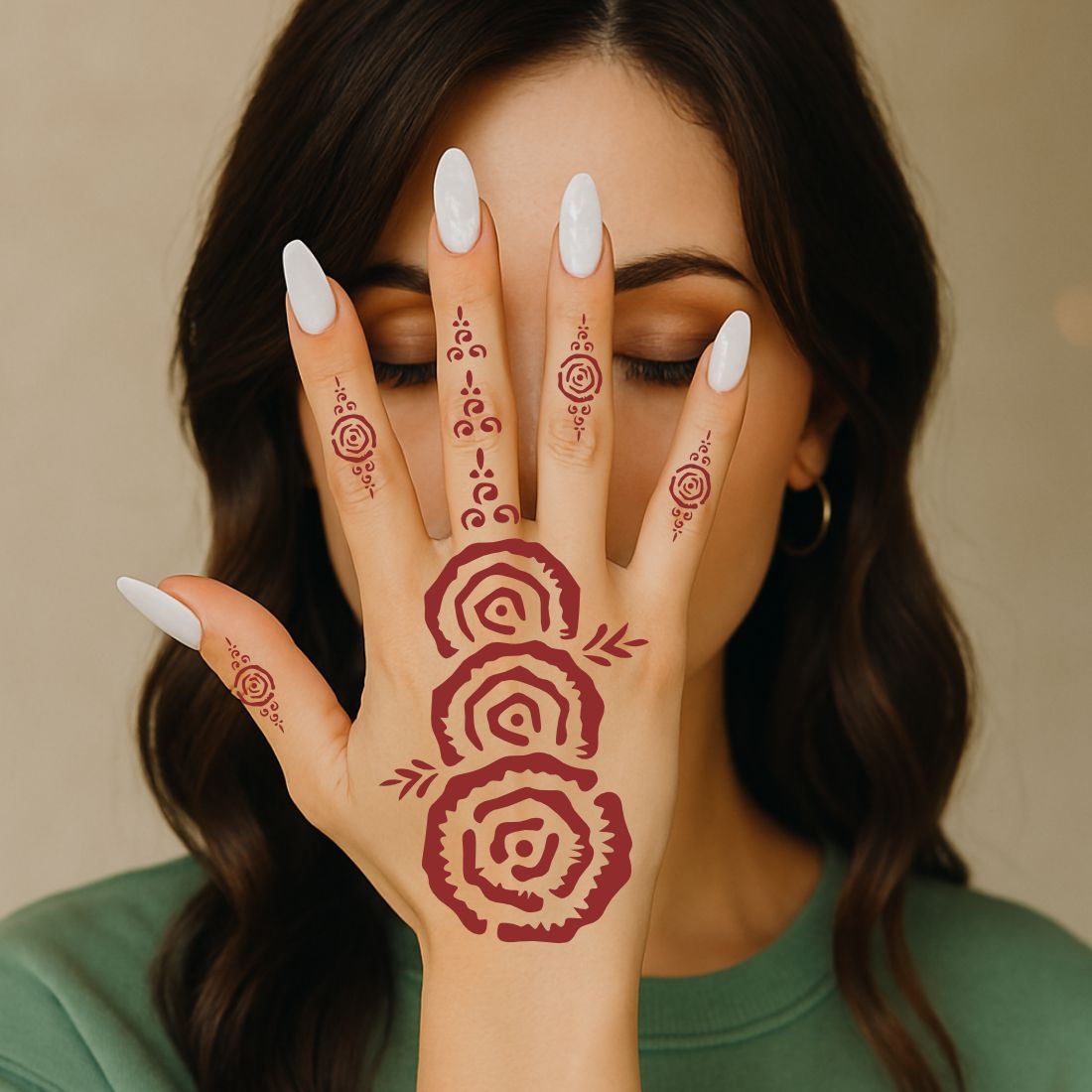 Bold and Beautiful Mehndi Stencil Sticker for Stylish Brides Easy to Apply & Perfect for All Occasions
