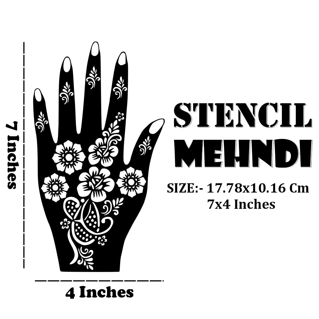 uick Dry Henna Stencil Sticker for Neat Finishing Easy to Apply & Perfect for All Occasions