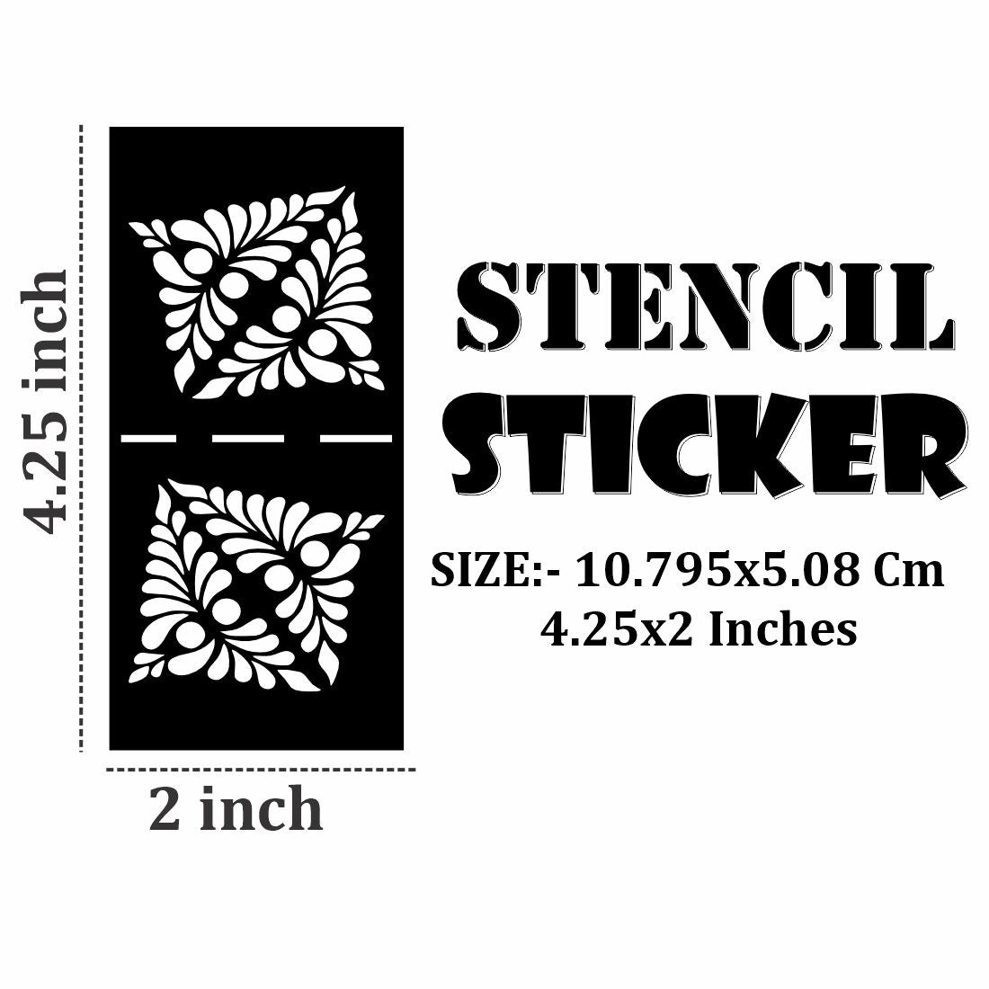 Mehndi Practice Stencil with Fun Elements for Artistic Boys and Girls Kids can decorate notebooks, drawings, or school projects with Stencil stickers