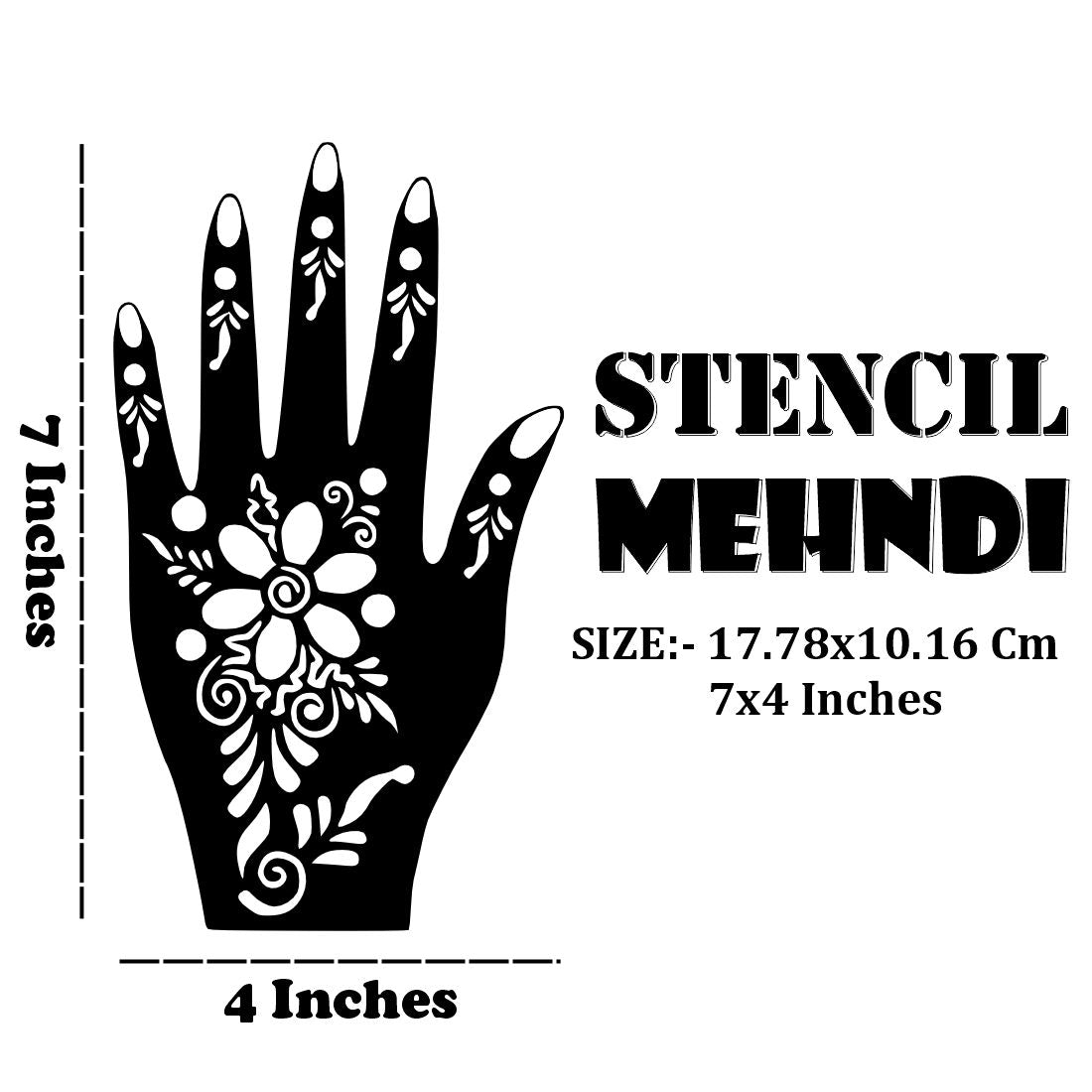 Designer Floral Henna Stencil Easy to Apply & Perfect for All Occasion