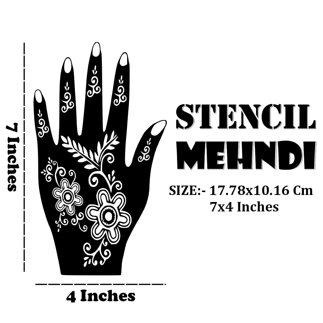 Easy Transfer Mehndi Stencil Sticker for Quick Makeovers Easy to Apply & Perfect for All Occasions