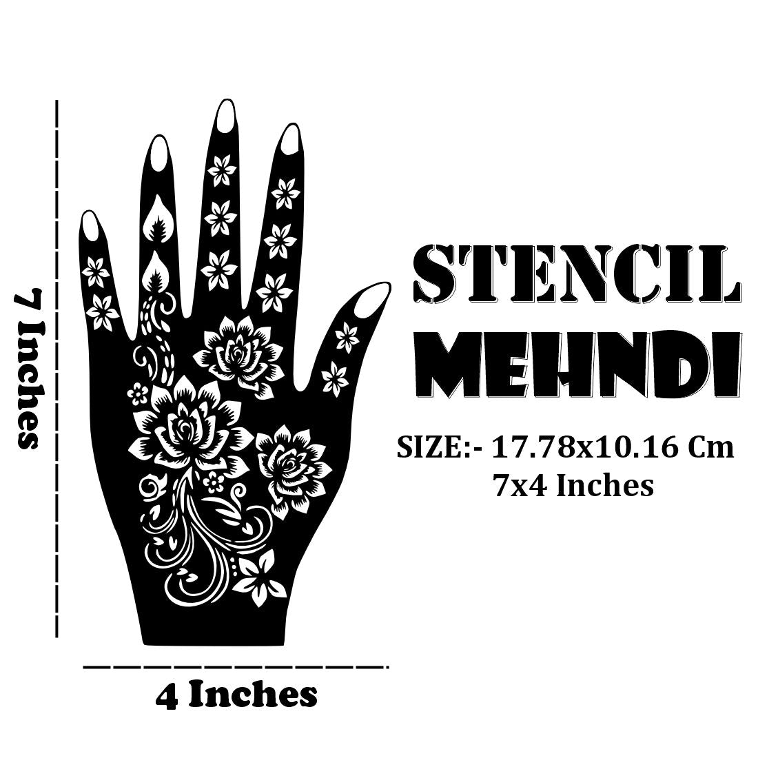 Quick Dry Henna Stencil Sticker for Neat Finishing Easy to Apply & Perfect for All Occasions