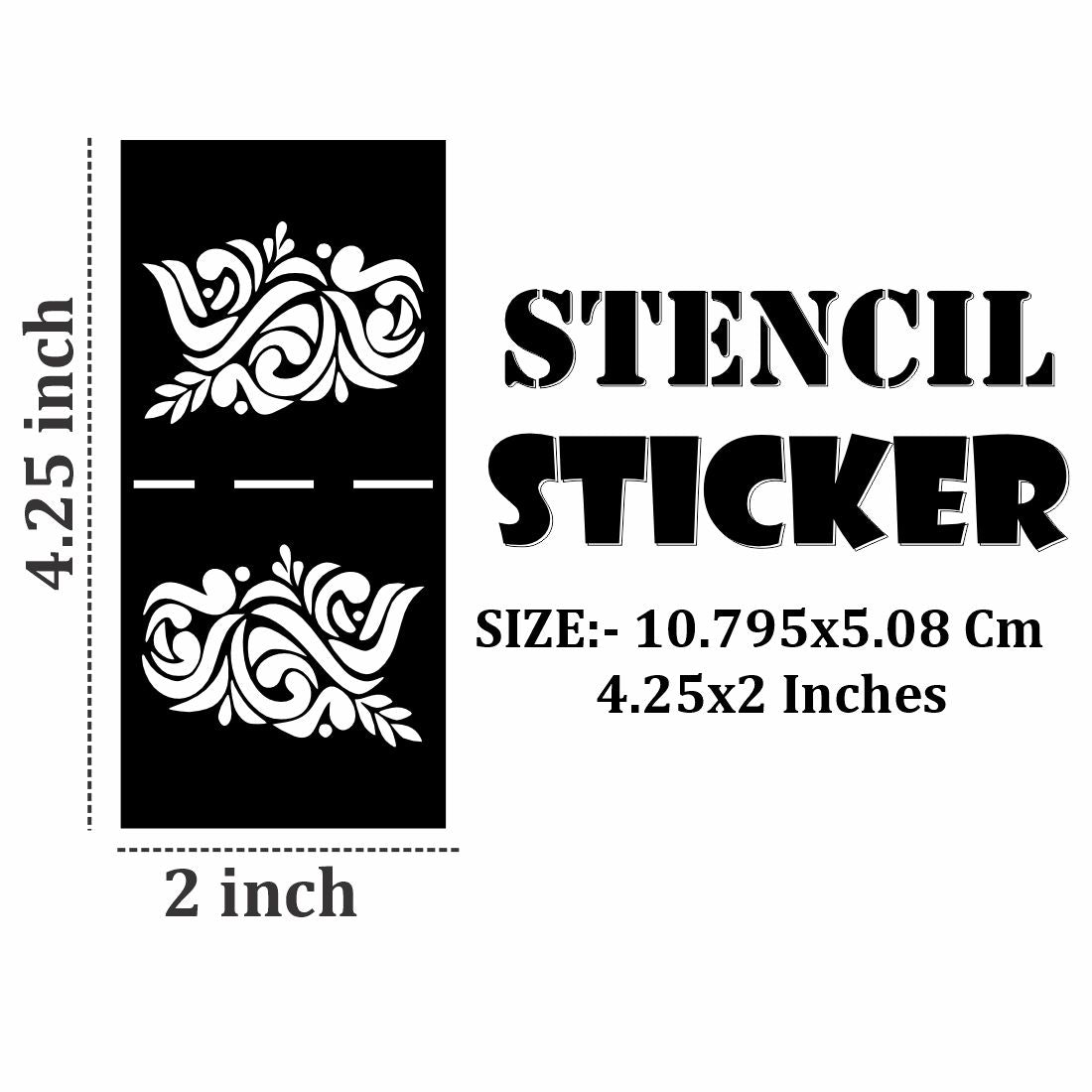 Leaf and Flower Art Stencil for Kids Hand Mehndi Designs Kids can decorate notebooks, drawings, or school projects with Stencil stickers