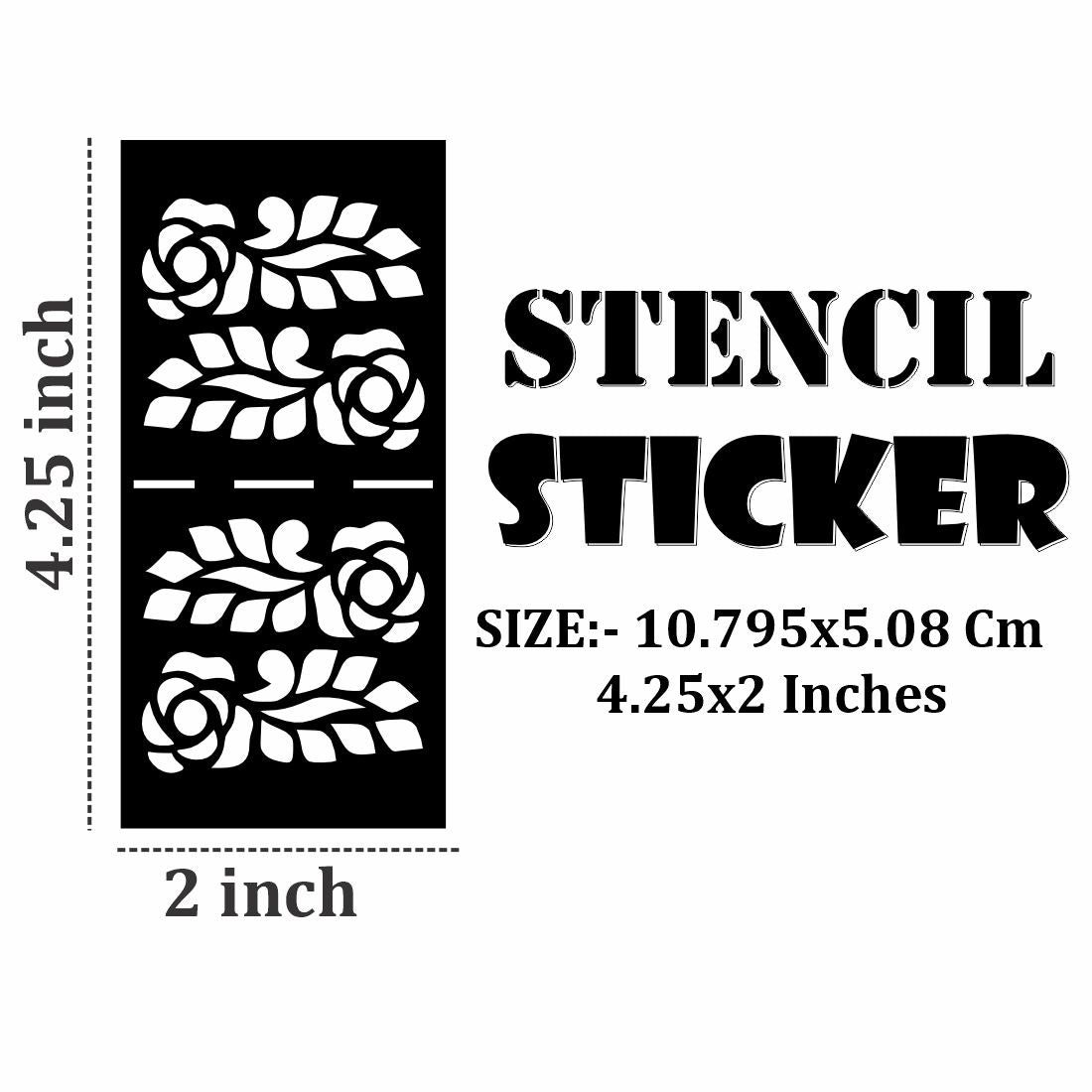 Fun Activity Mehndi Art Stencil for Creative Kids can decorate notebooks, drawings, or school projects with Stencil stickers