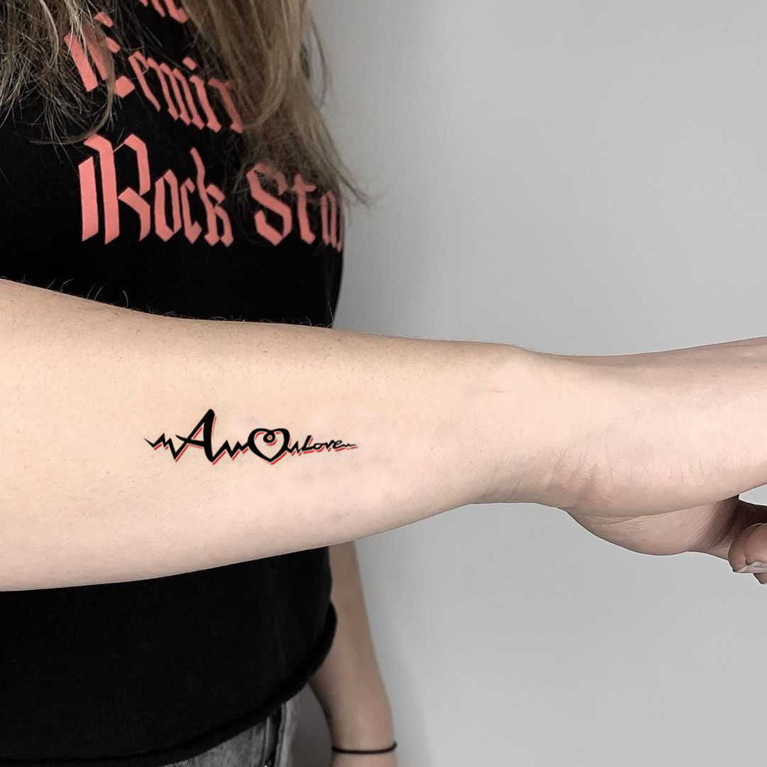 Temporary Tattoowala Black And Red Name Letter Alphabet Temporary Tattoo For Men and Woman Tattoo