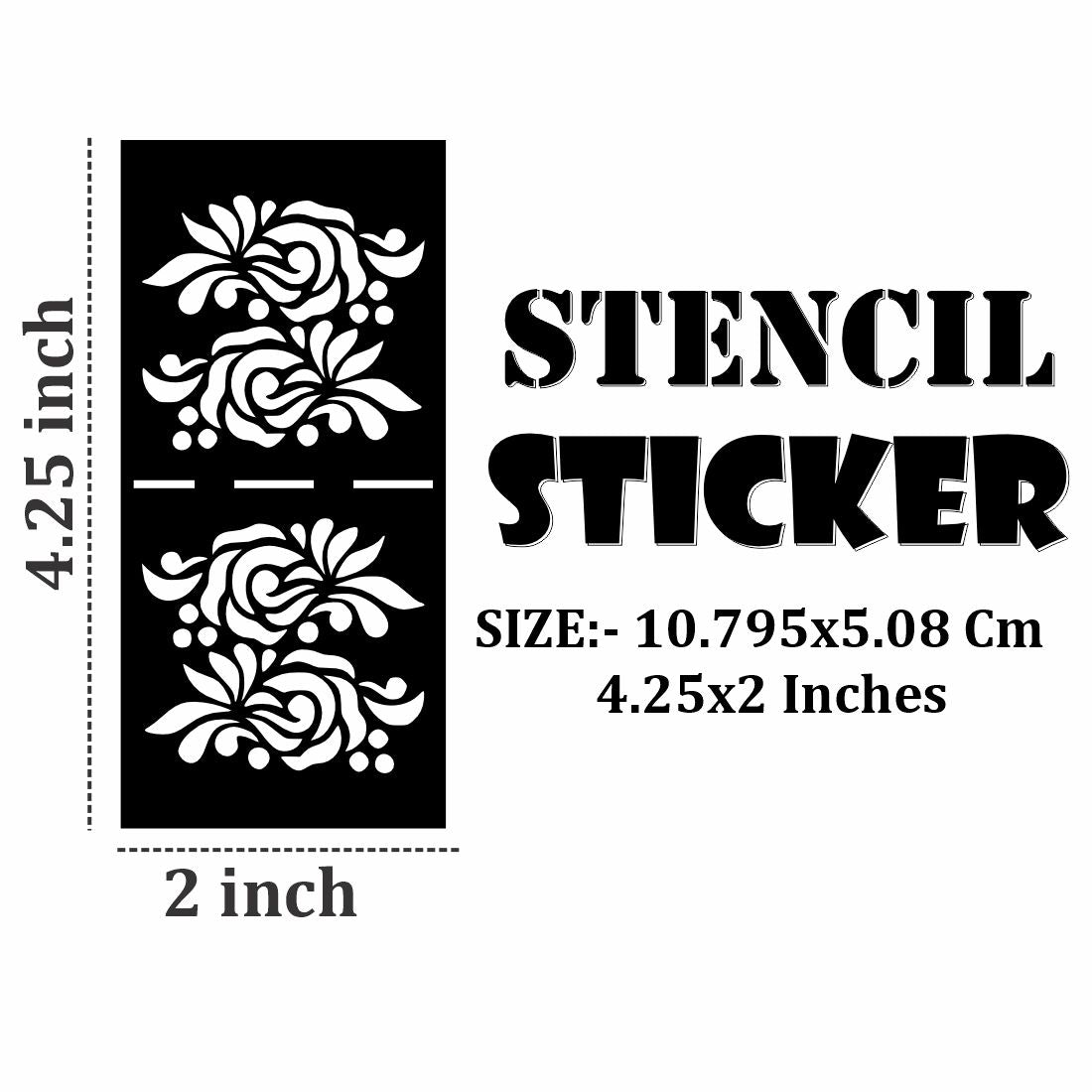 Flower and Leaf Motif Mehndi Sticker for Creative Children