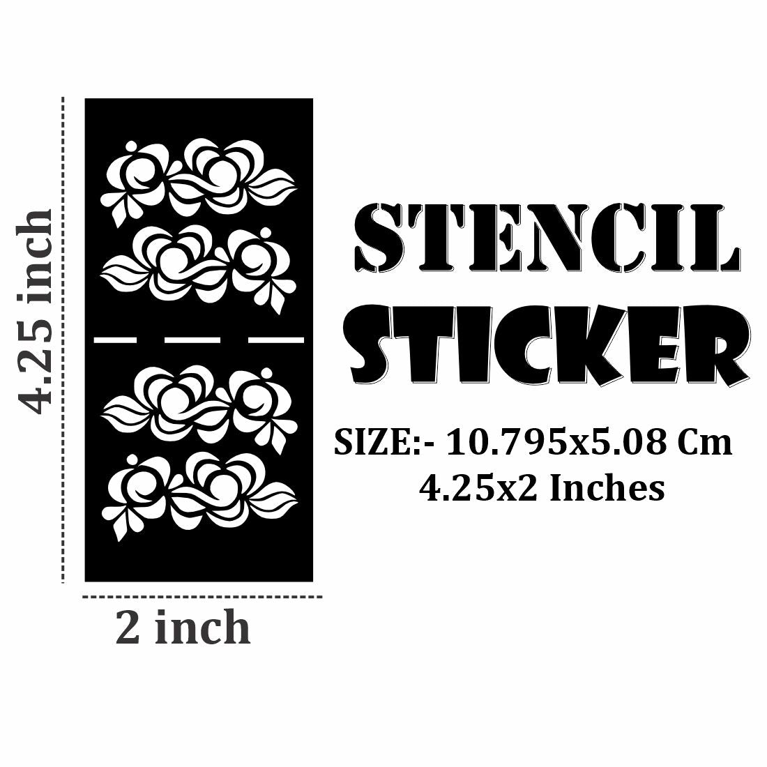 Floral and Leaf Mehndi Design Stencil for Creative Kids Body Art