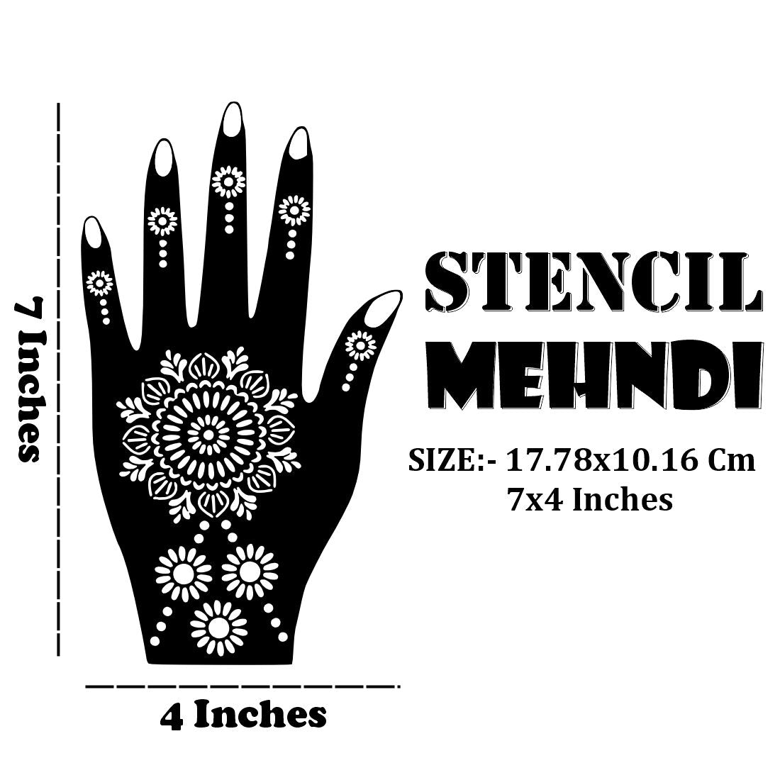 Elegant Mehndi Stencil Sticker for Traditional Functions Easy to Apply & Perfect for All Occasions
