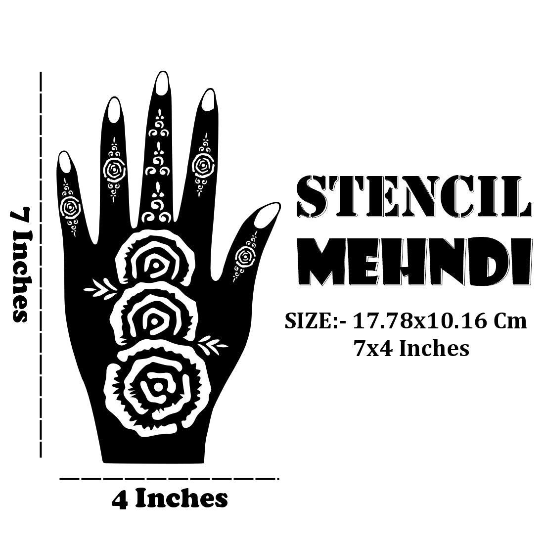 Bold and Beautiful Mehndi Stencil Sticker for Stylish Brides Easy to Apply & Perfect for All Occasions