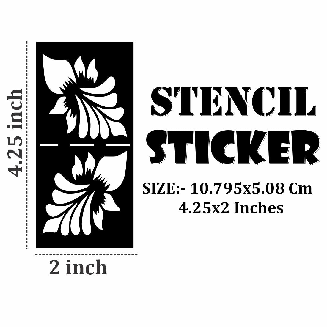 Beautiful Leaf Design Small Mehndi stencil Sticker For Kids Boys And Girls Stencil Sticker