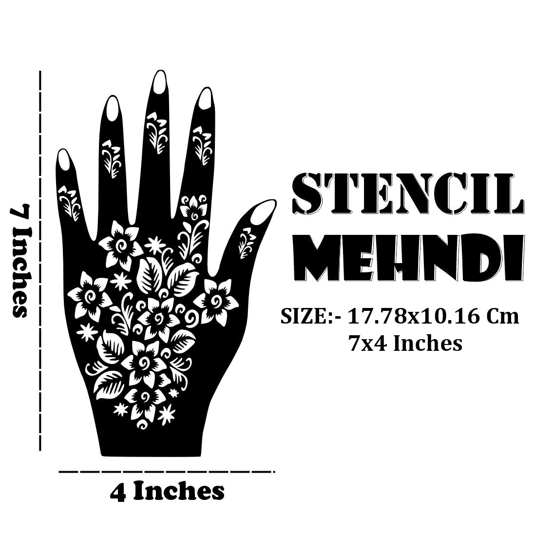 Quick Dry Henna Stencil Sticker for Neat Finishing Easy to Apply & Perfect for All Occasions