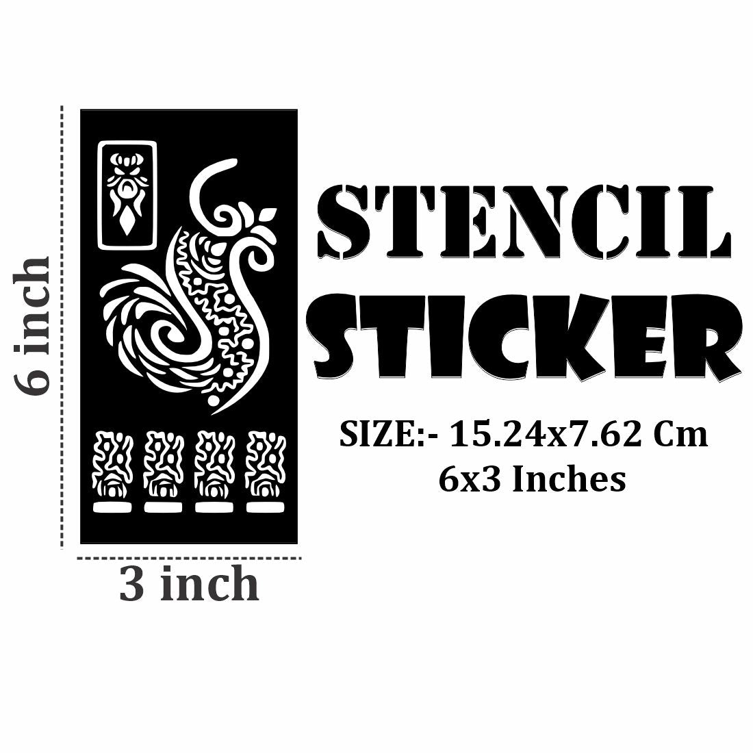 Intricate Design Mehndi Sticker for Children Learning Traditional Craft Skills