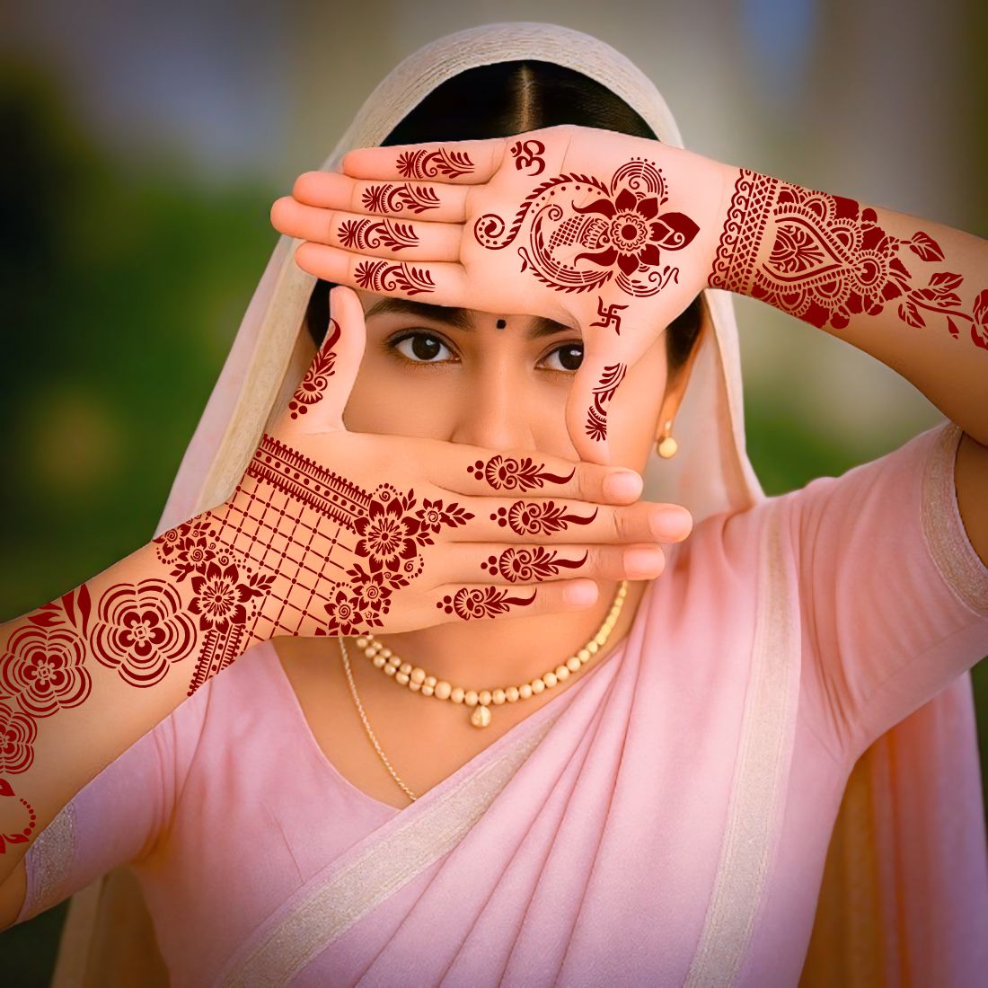 Complete Mehndi Art Stencil Sheet – Modern & Classic Fusion Designs