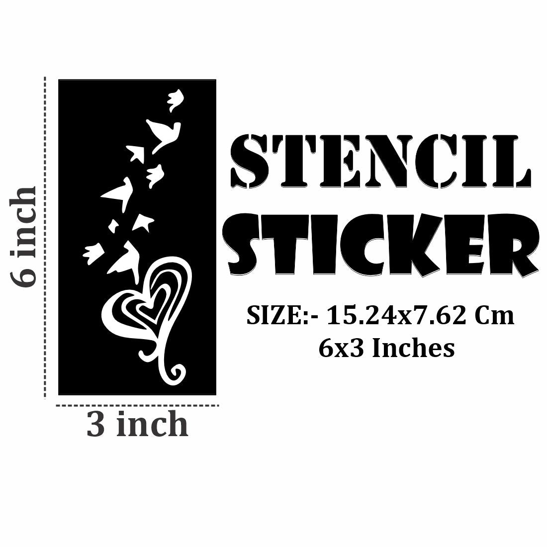 Mixed Design Mehndi Stencil Templates for Versatile Use For Kids & Adults Both Sticker