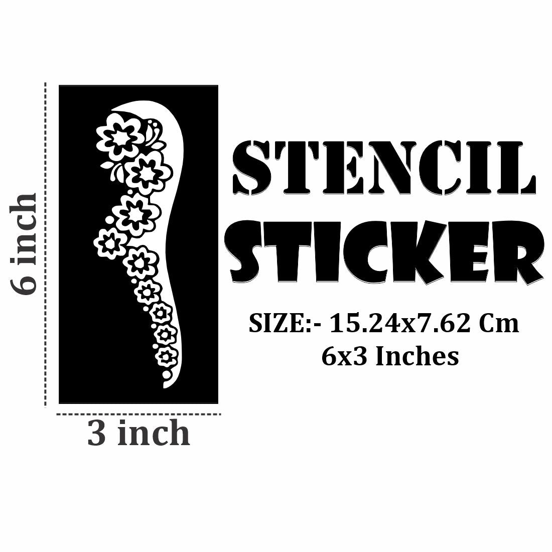Elegant Floral Mehndi Stencil Stickers for Easy Hand Decoration for All Ages