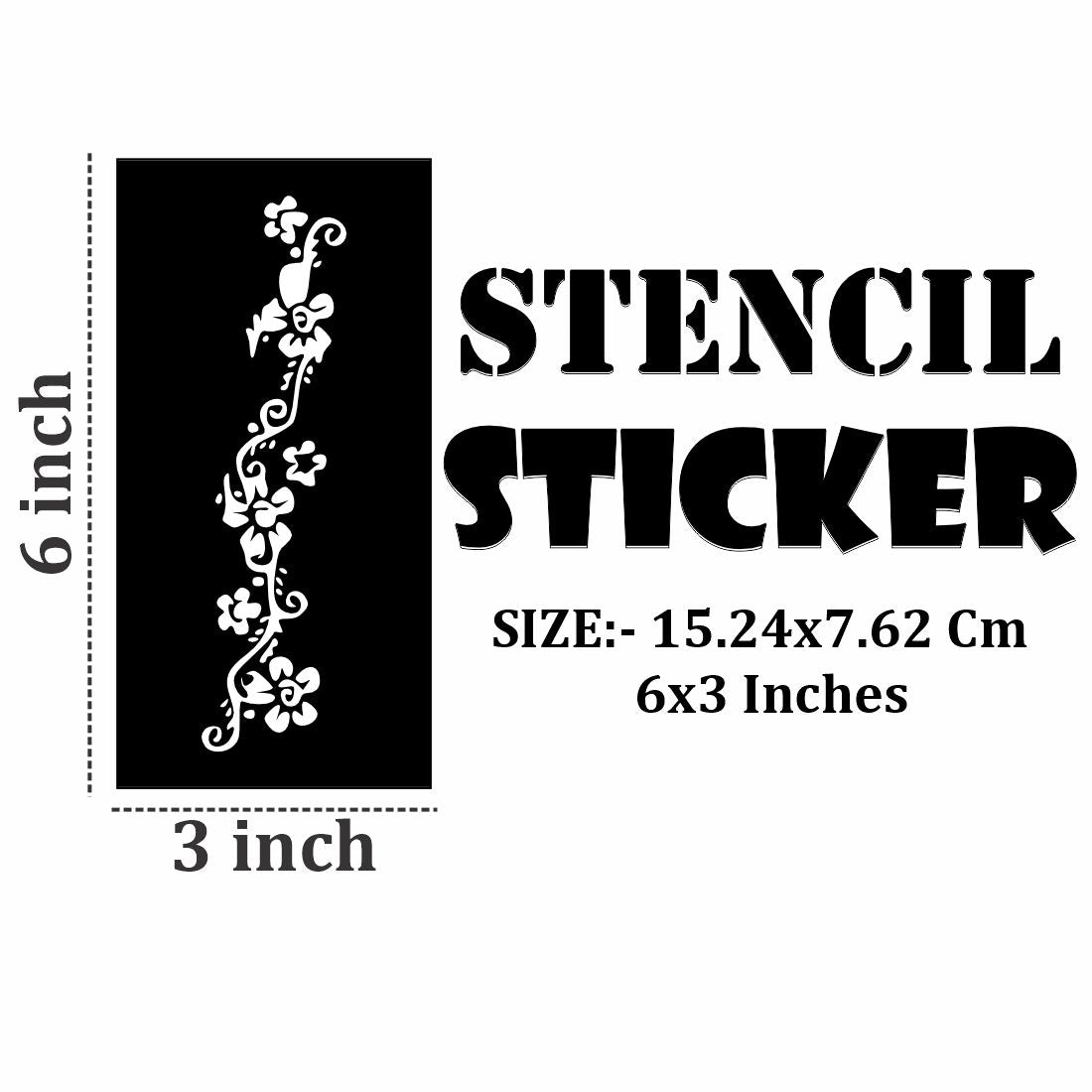 Beginner Mehndi Design Stencil Stickers for Practice and Play For Kids & Adults Both Sticker