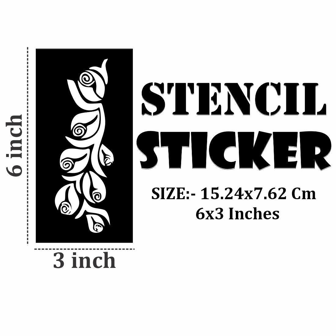 Henna Art Stencil Sticker Pack with Bold, Curvy, and Swirl Patterns for Creative Use