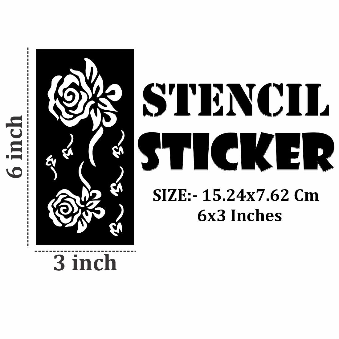 All Purpose Mehndi Stencil Sticker Collection with Variety of Shapes For Kids & Adults Both Sticker