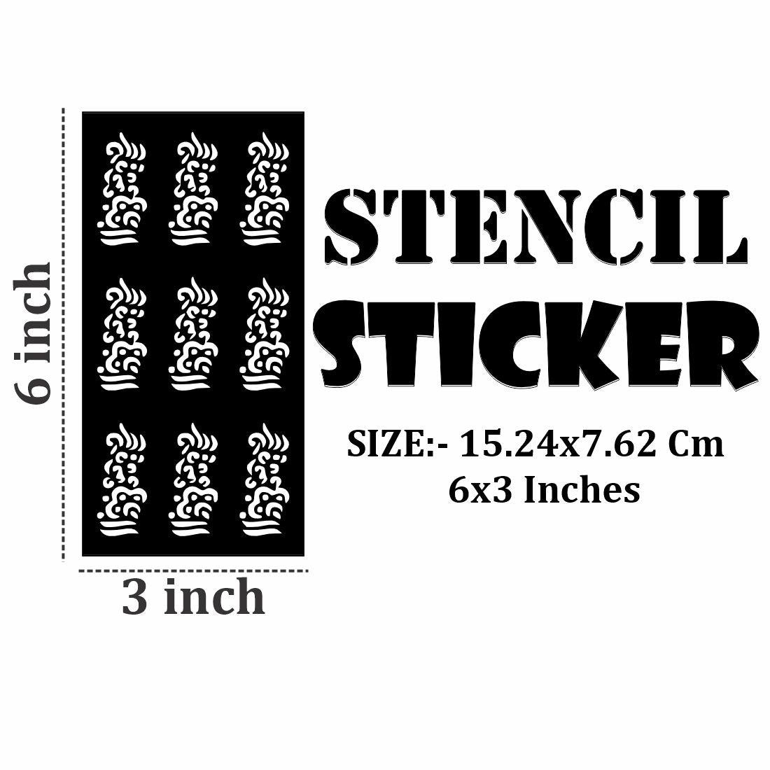 Mehndi Practice Sticker With Simple Motifs That Kids Can Easily Follow