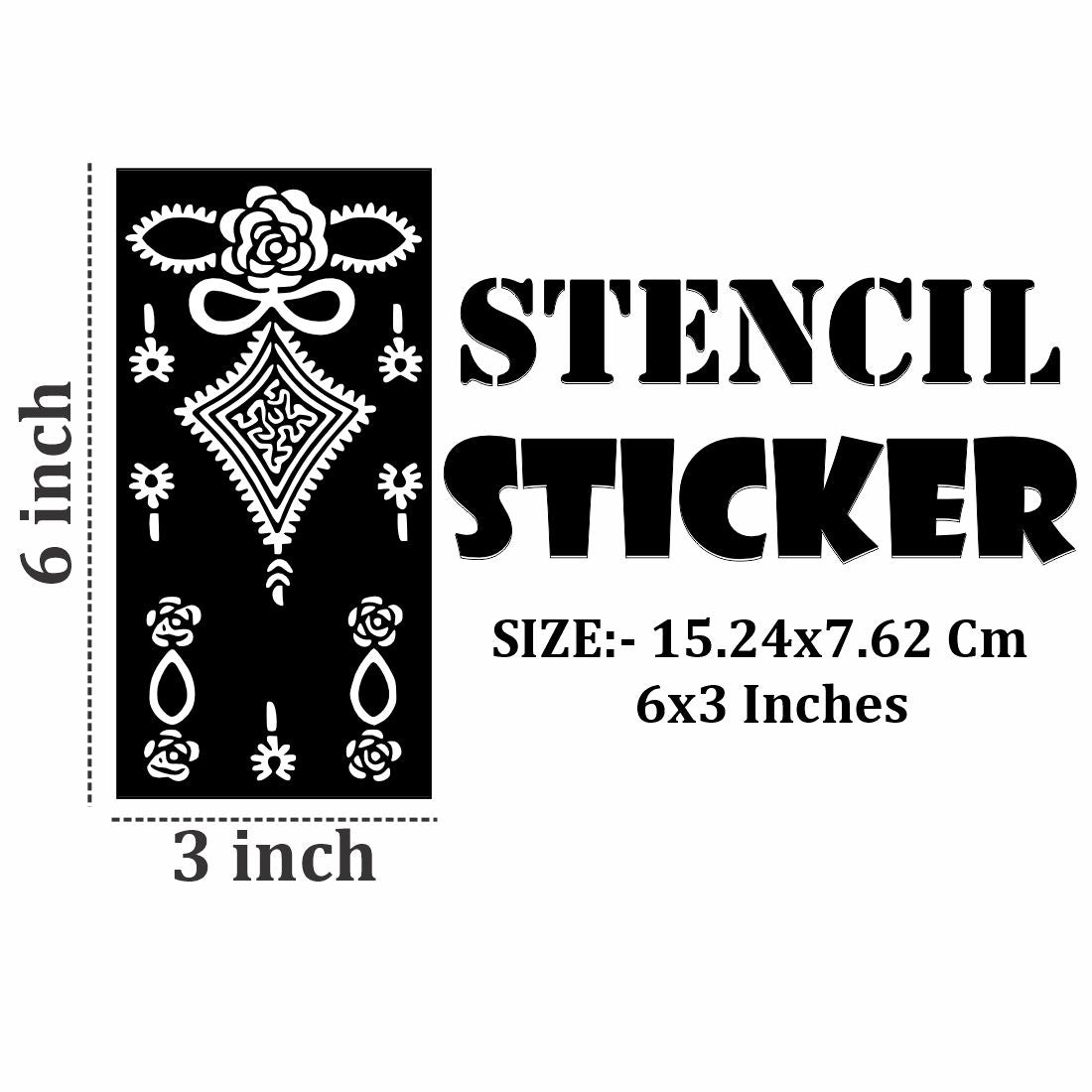Smooth Cut Mehndi Stencil Templates with Floral Finger and Palm Designs