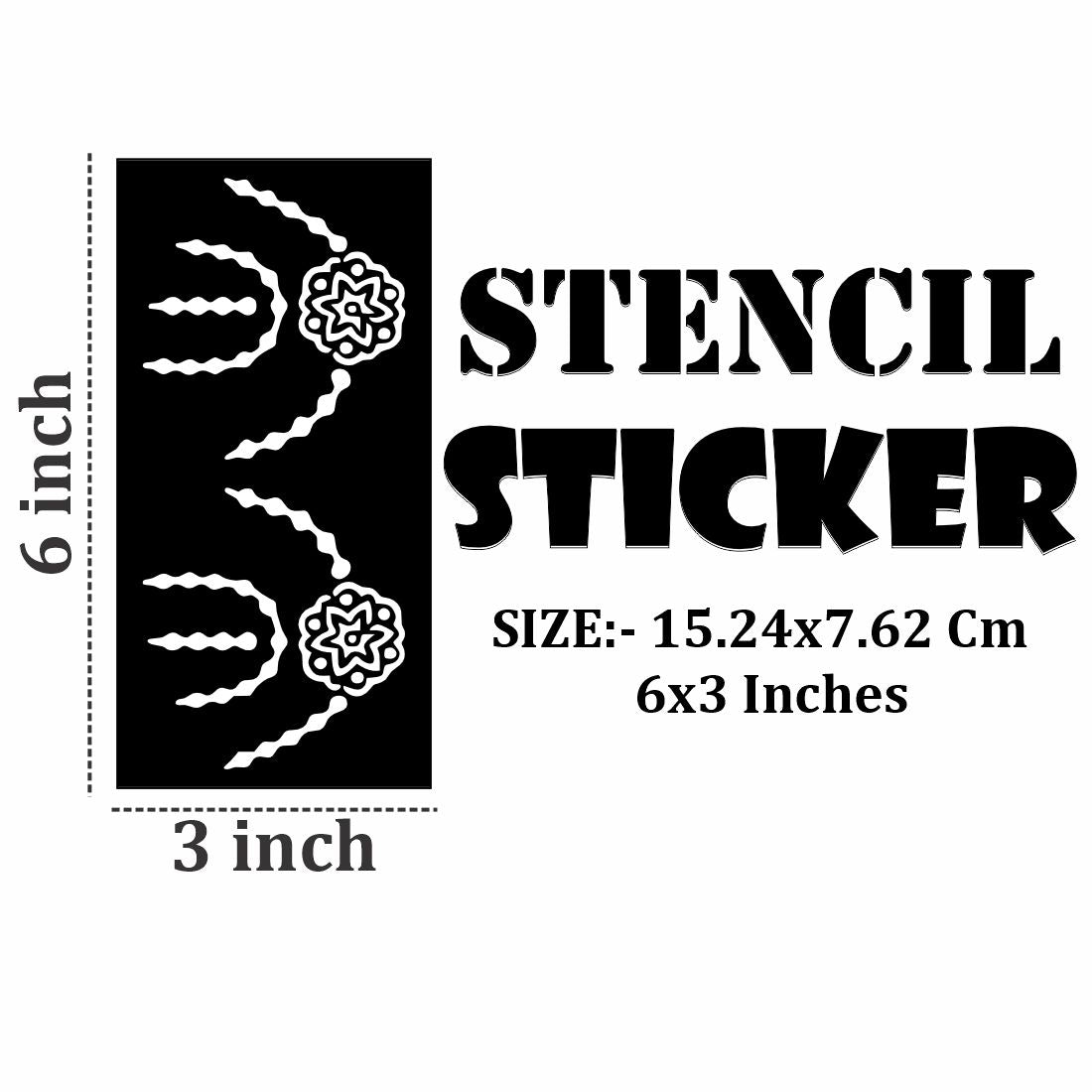 Reusable Mehndi Stencil Templates for Consistent Designs For Kids & Adults Both Sticker