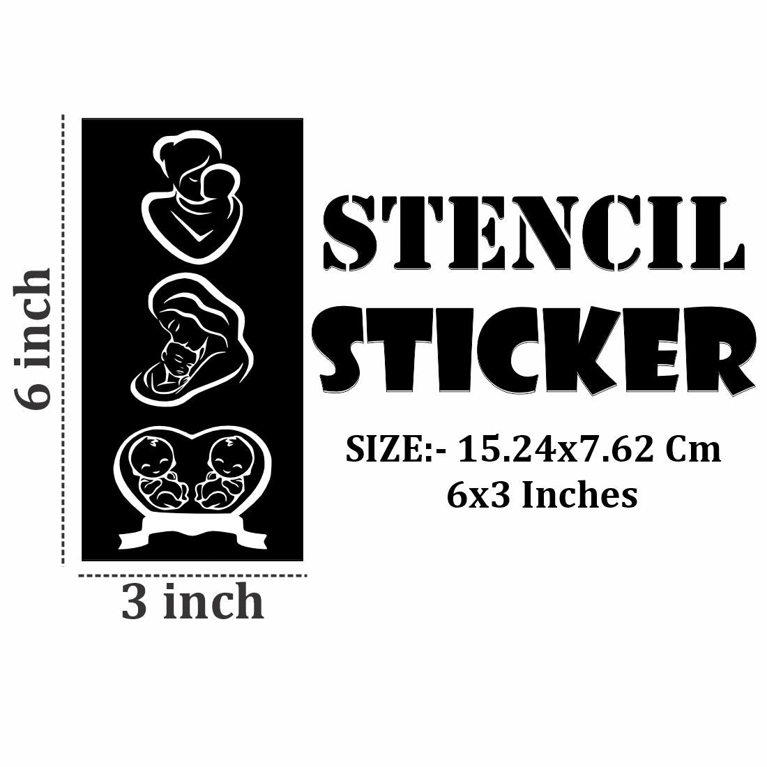 Touching Mom and Baby Themed Mehndi Sticker for Festive & Family Occasions Mother And Baby Love Stencil For Godh Bharai & Baby Shower