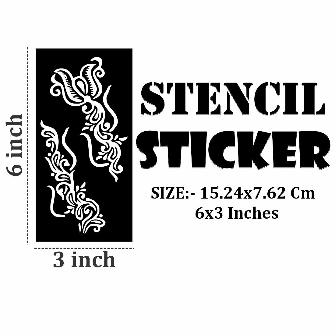 Beautiful Edge Mehndi Stencil Stickers for Clean Application