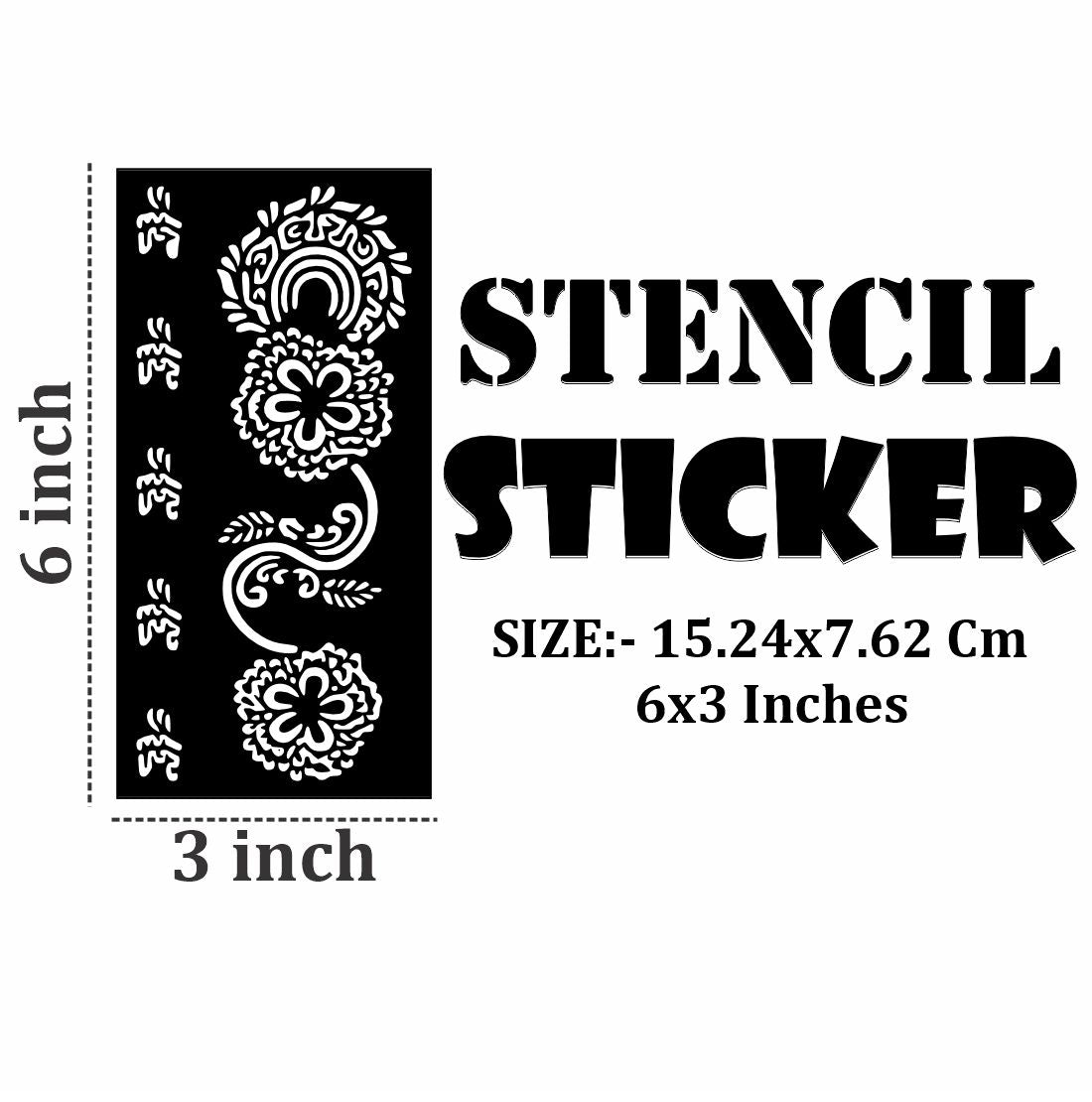 Ready to Apply Mehndi Stencil Kit for Learning and Expressive Art
