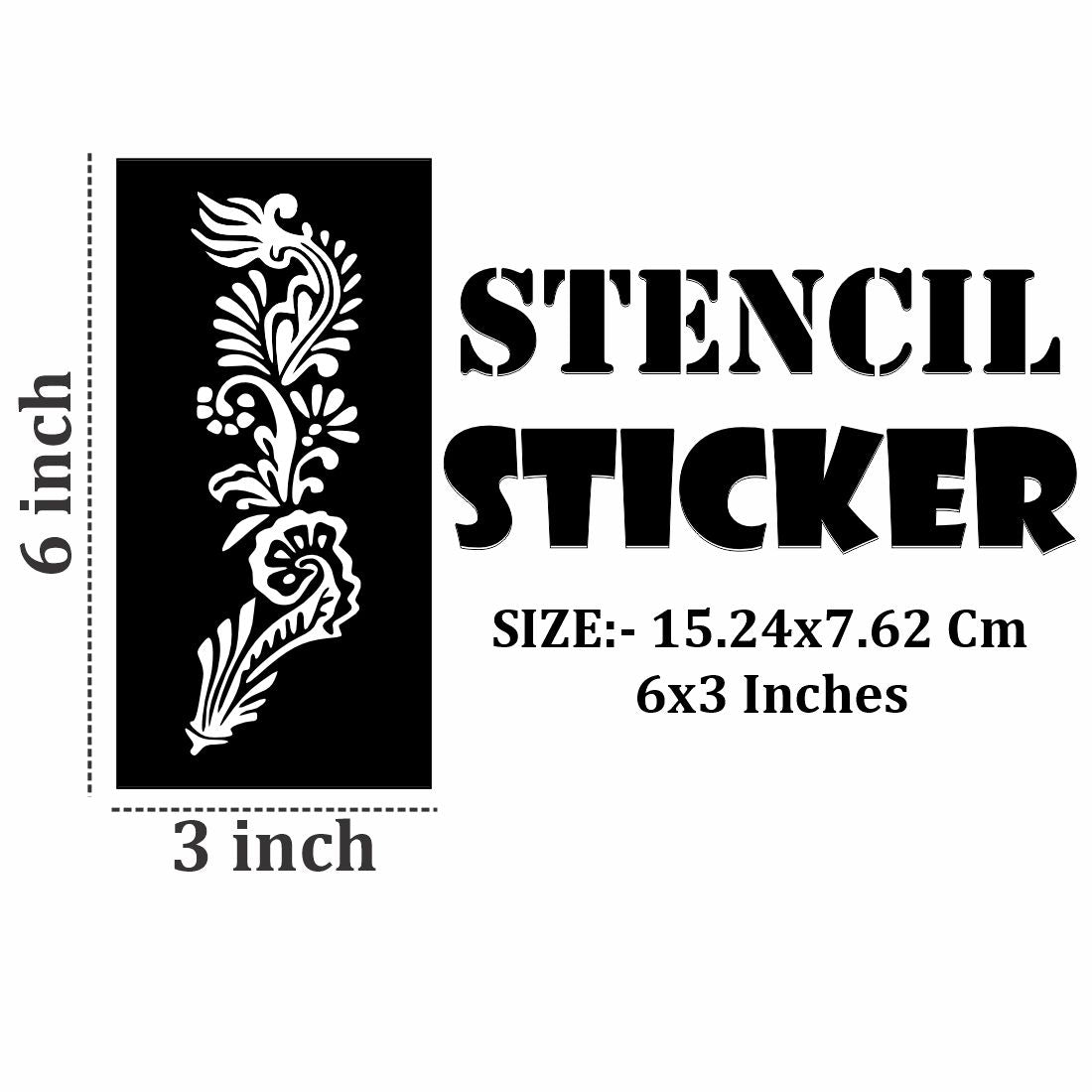 Floral Pattern Mehndi Stencils for Quick and Easy Application For Kids & Adults Both Sticker
