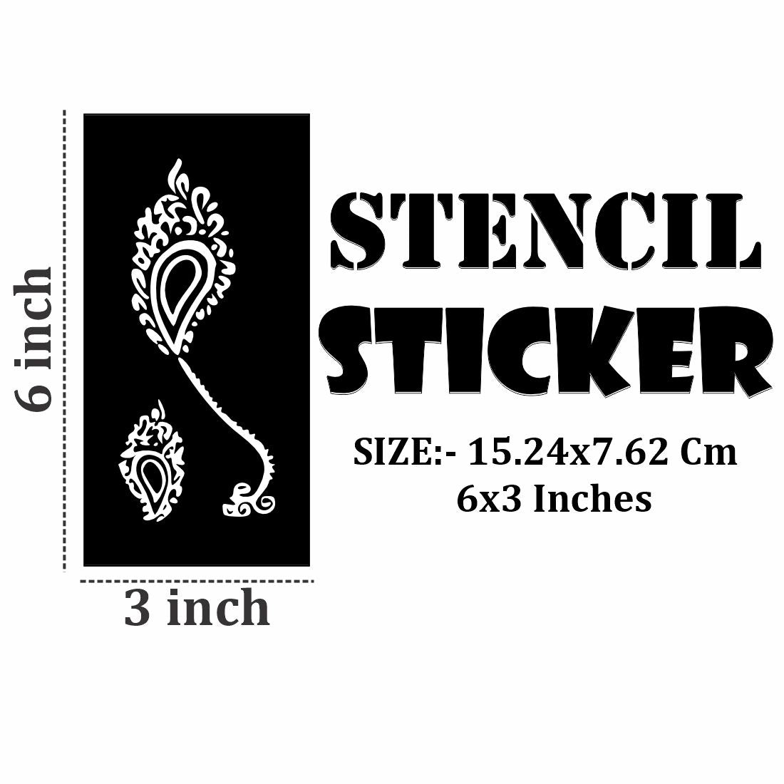 Quick Stick Mehndi Stencil Set for Anytime Use For Kids & Adults Both Sticker