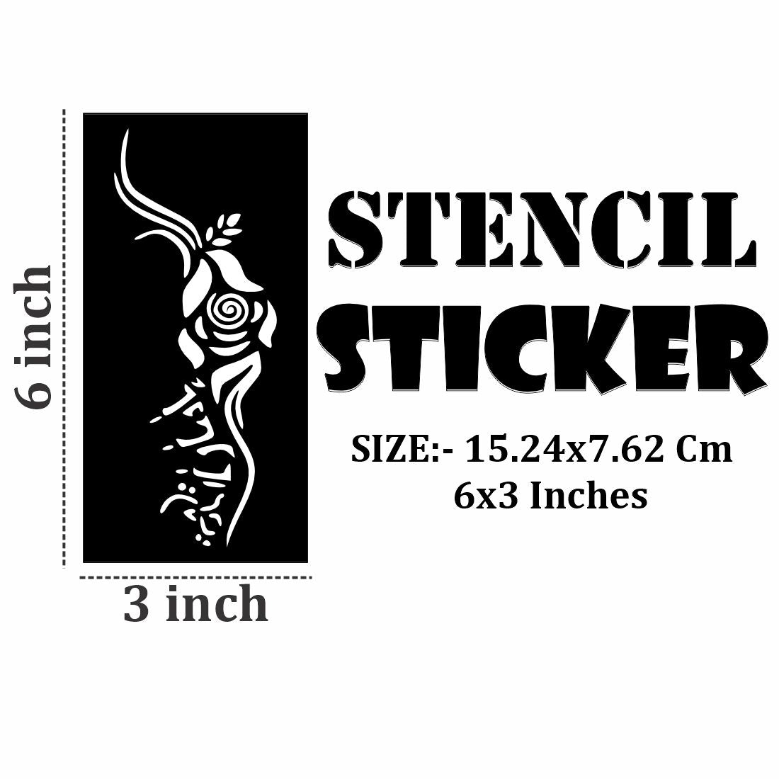 Henna Stencil Sticker Designs with Graceful Curves and Swirls For Kids & Adults Both Sticker