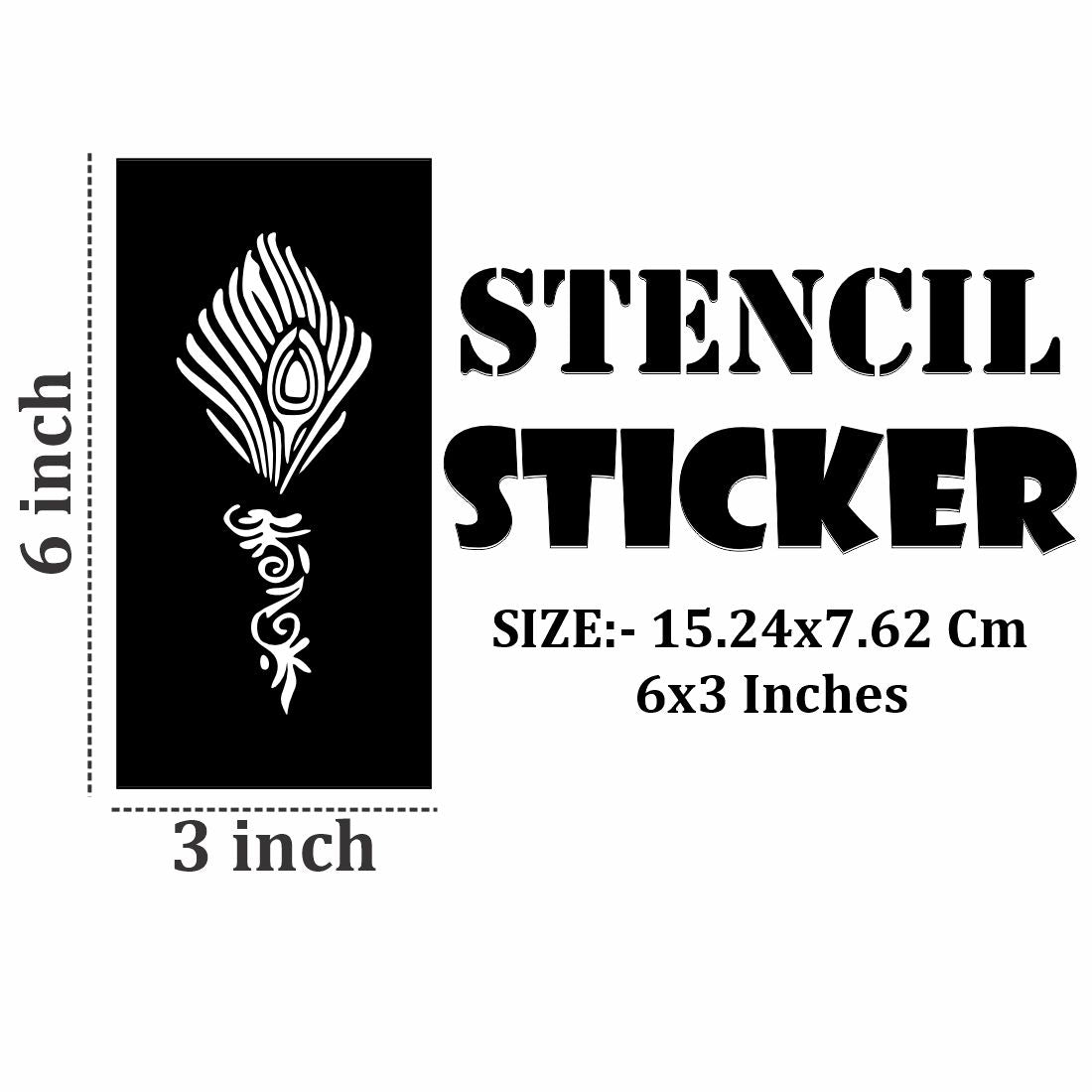 Easy Art Mehndi Stencil Sticker Set for Instant Hand Decoration For Kids & Adults Both Sticker