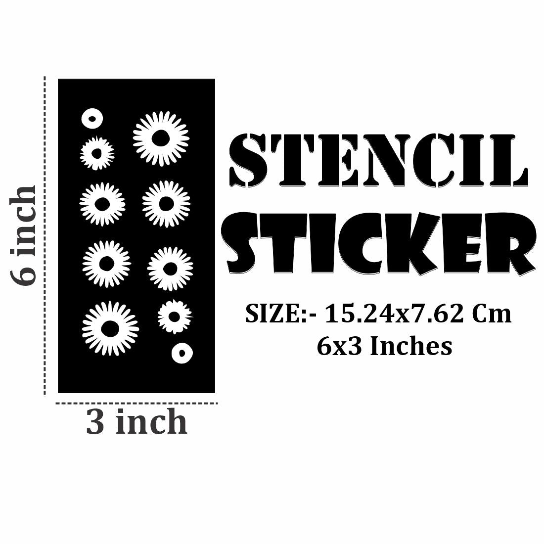 Mehndi Design Stencil Stickers with Floral and Mandala Elements For Kids & Adults Both Sticker