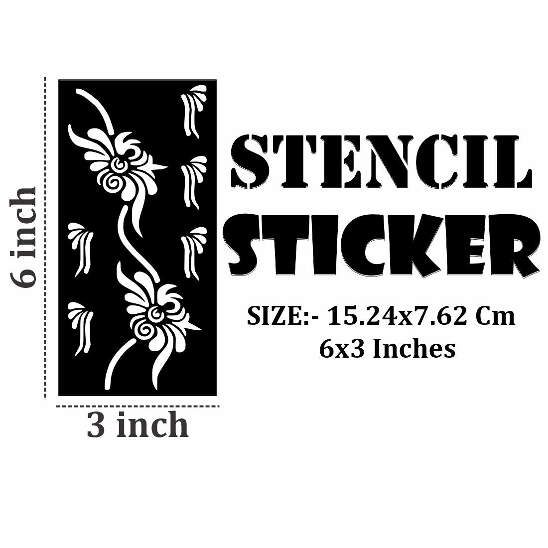 Smooth Pattern Mehndi Art Stencil Sticker Designed for Kids of All Ages