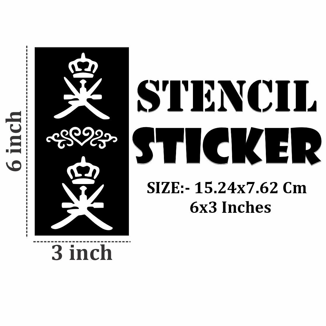 Artistic Look Mehndi Stencil Stickers for Full Palm Coverage For Kids & Adults Both Sticker