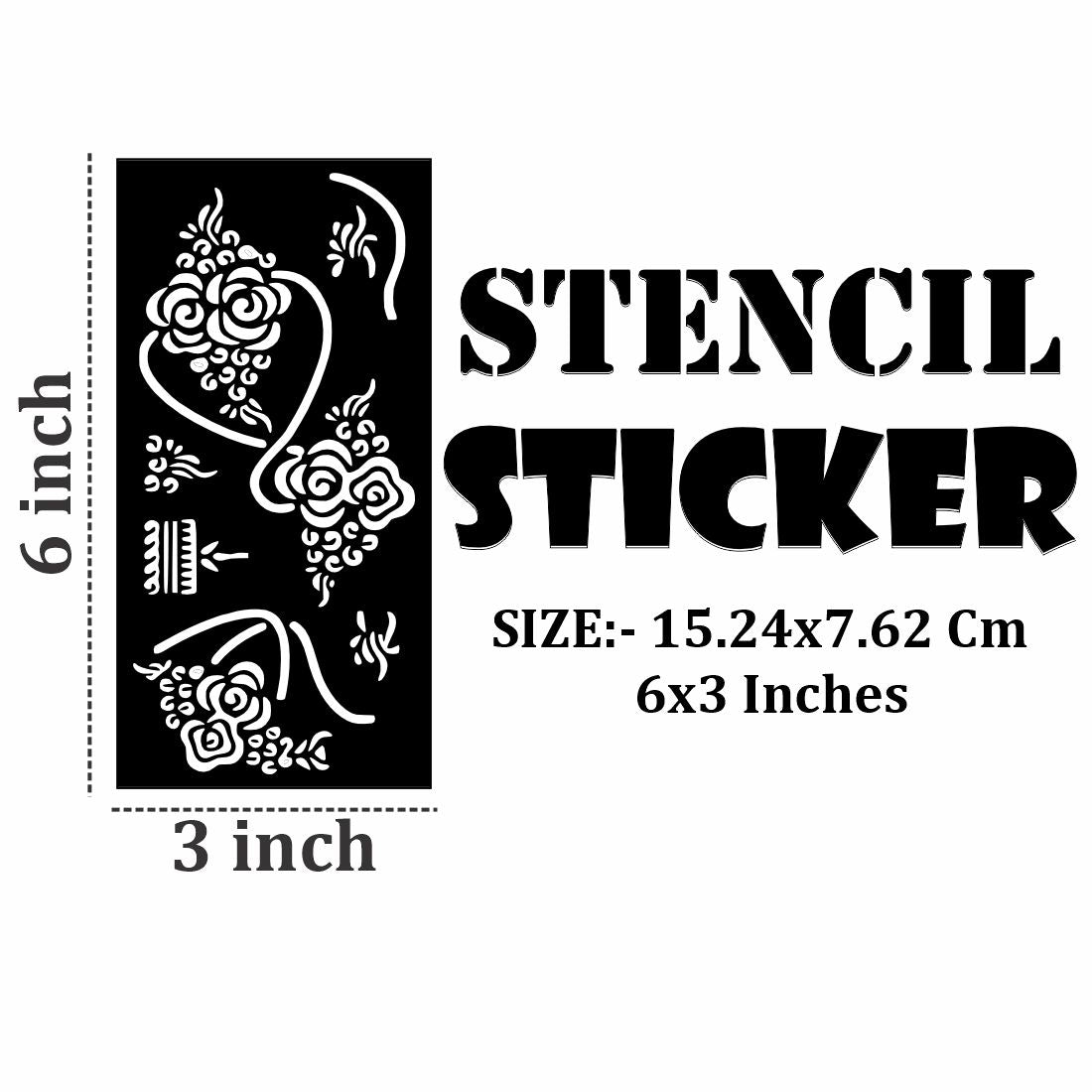 Smooth Finish Mehndi Stencil Templates for Hands with Floral and Geometric Styles